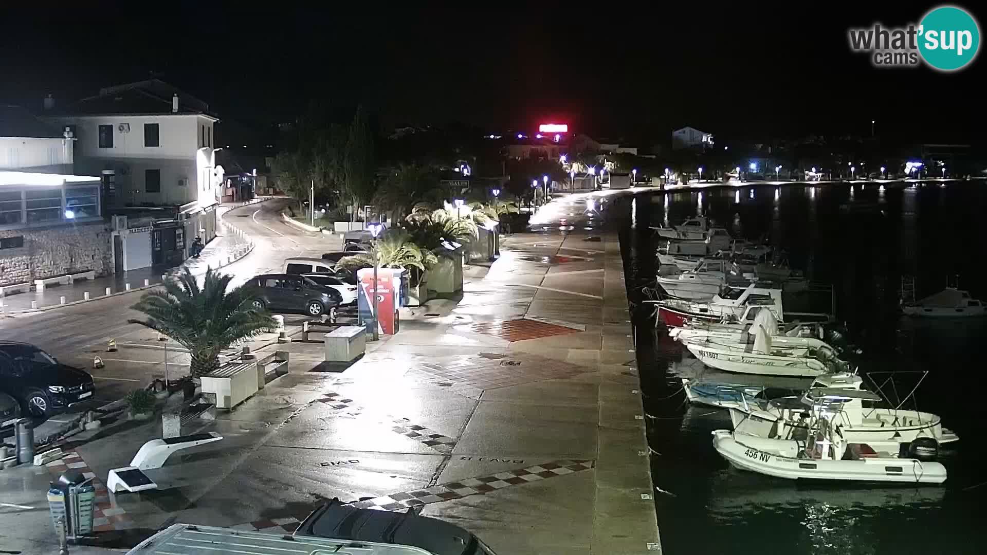 Webcam Novalja seaside promenade