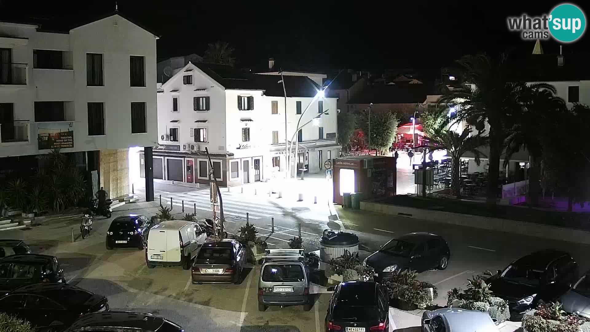 Webcam Novalja seaside promenade