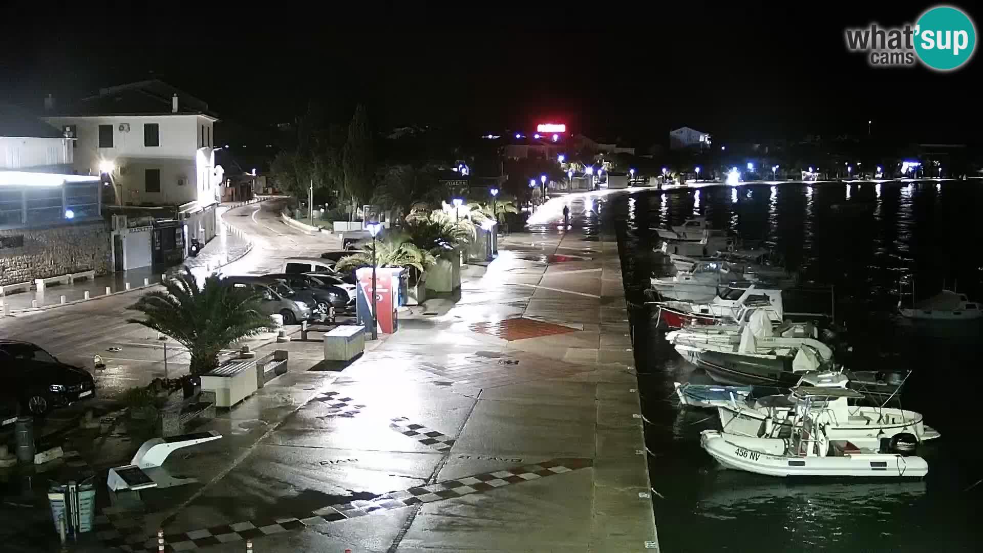 Webcam Novalja seaside promenade