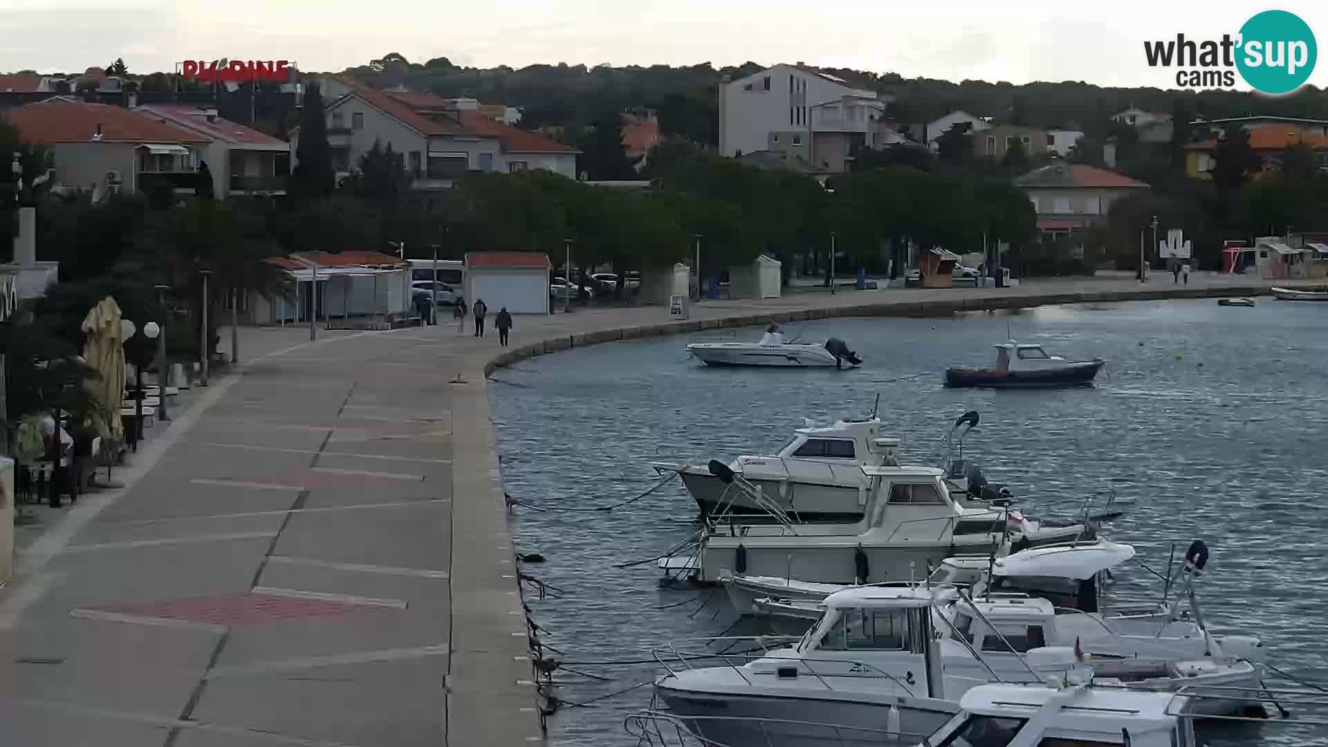 Webcam Novalja seaside promenade