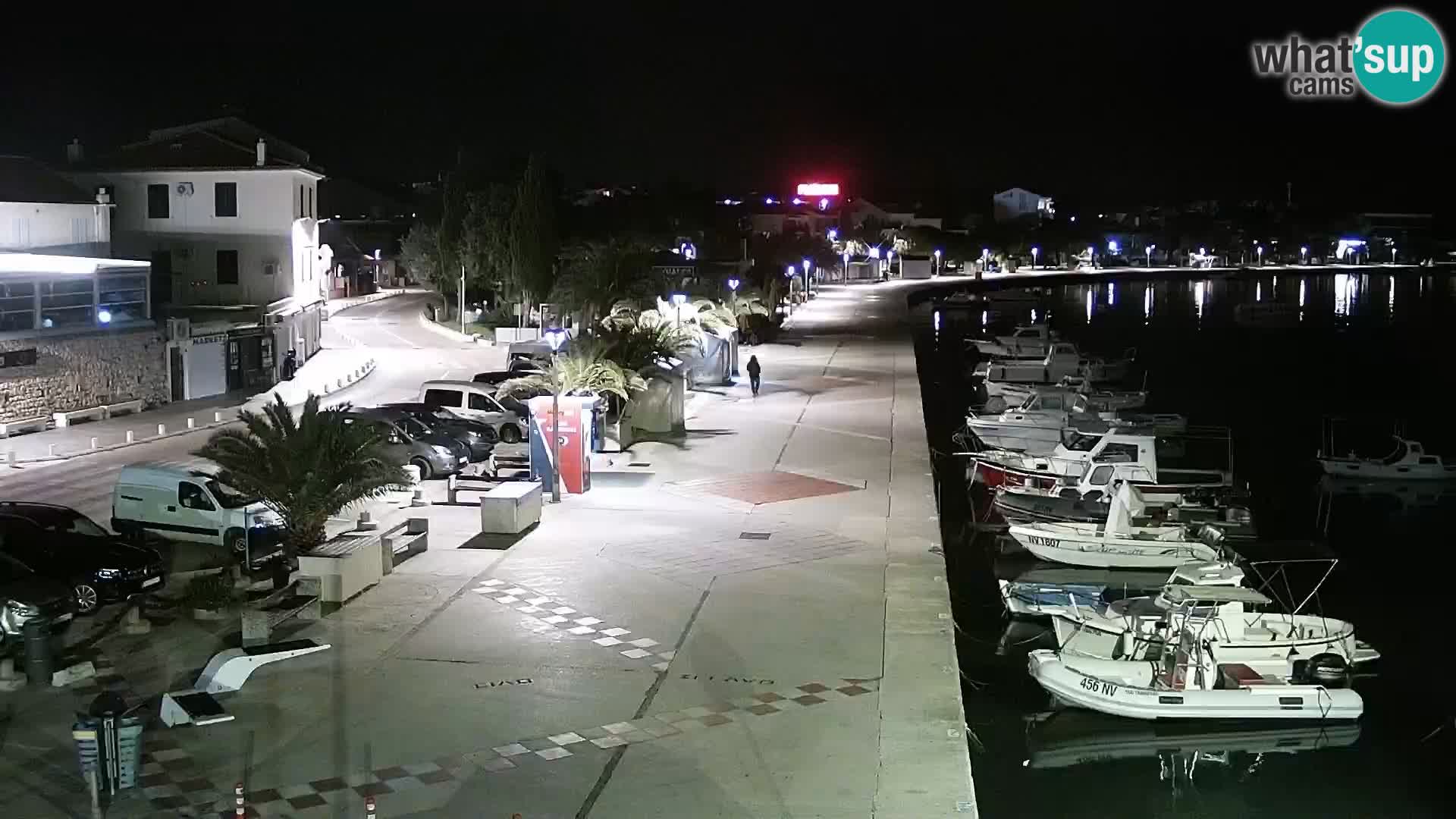 Web kamera Novalja promenada