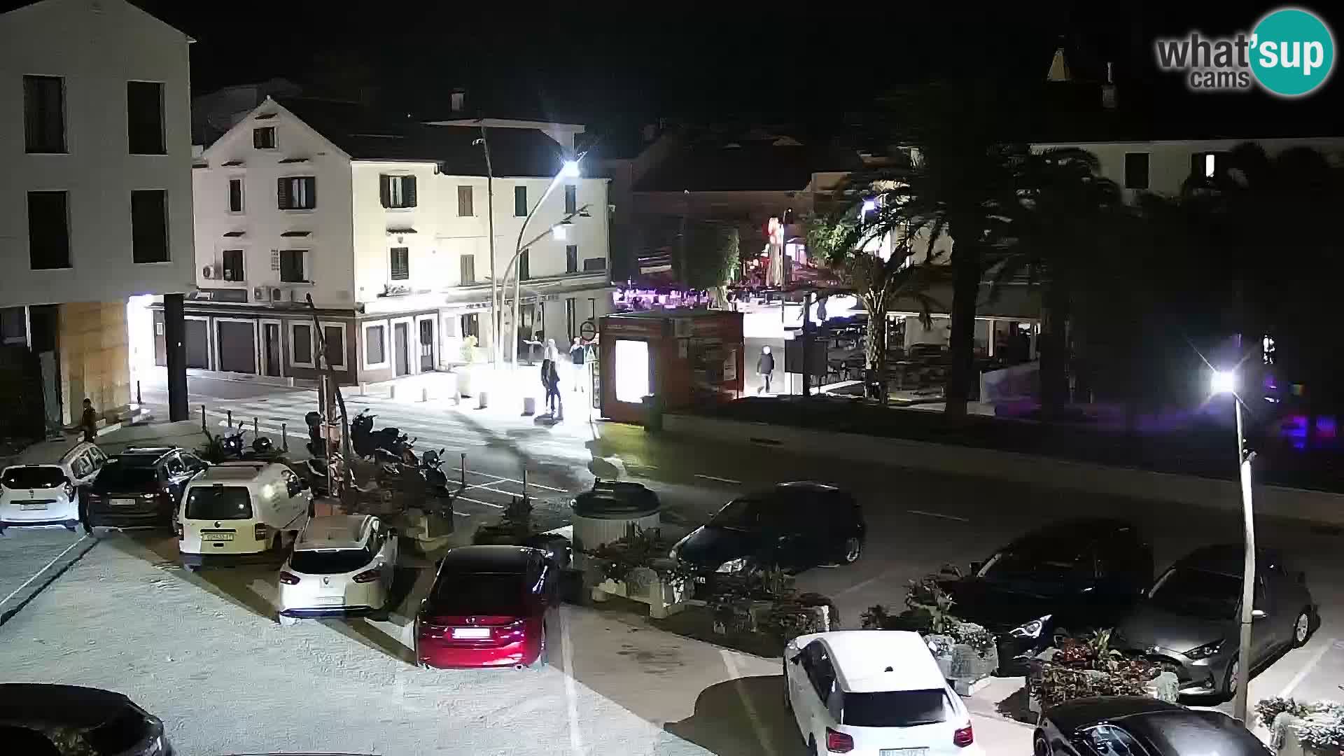 Webcam Novalja seaside promenade