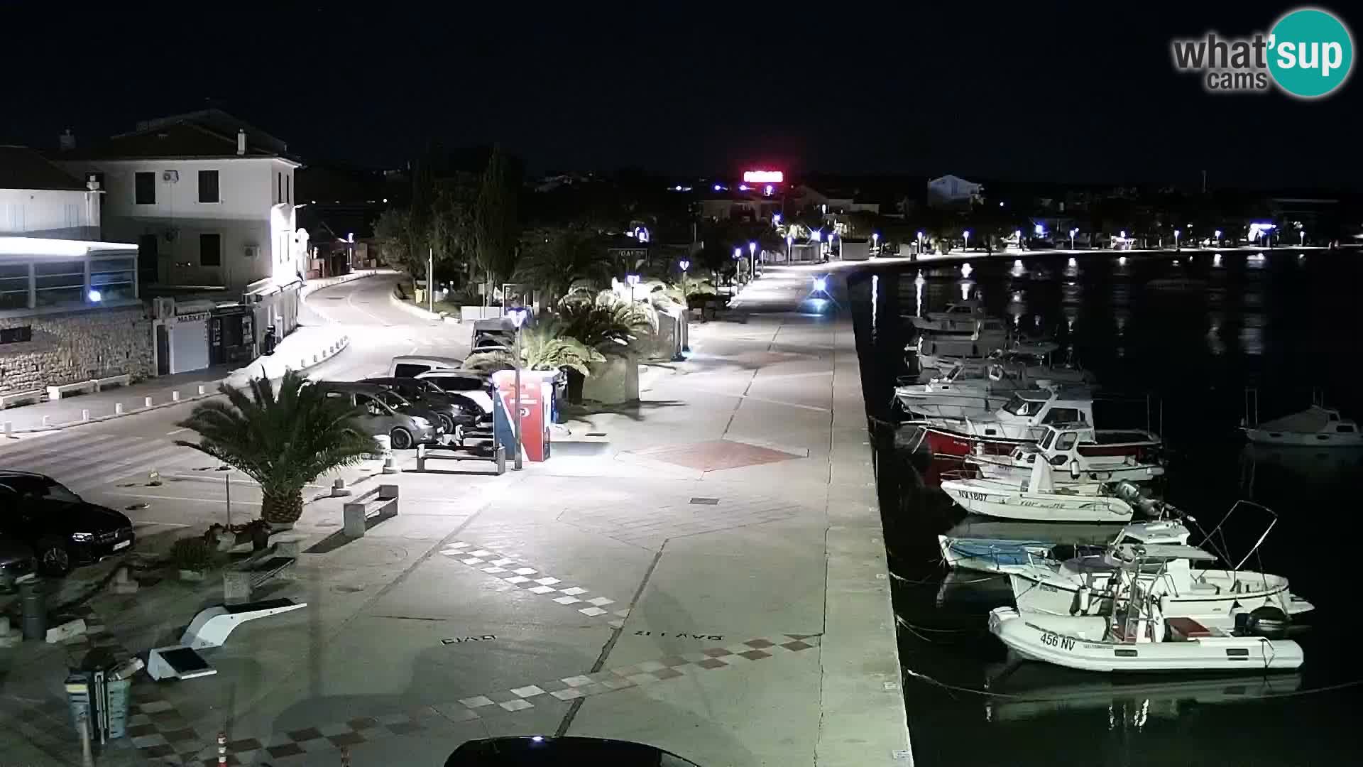 Webcam Novalja seaside promenade