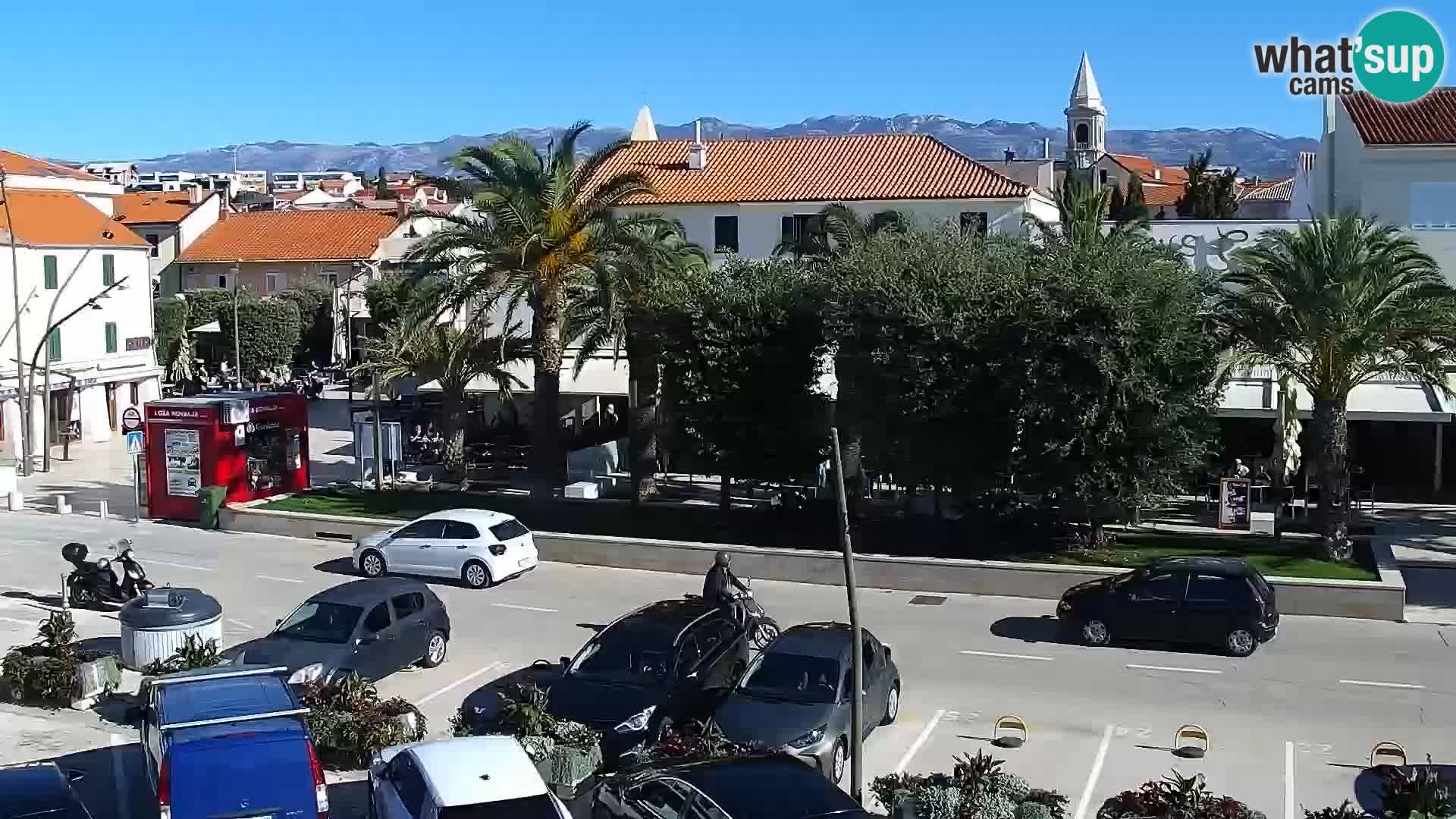 Webcam Novalja seaside promenade