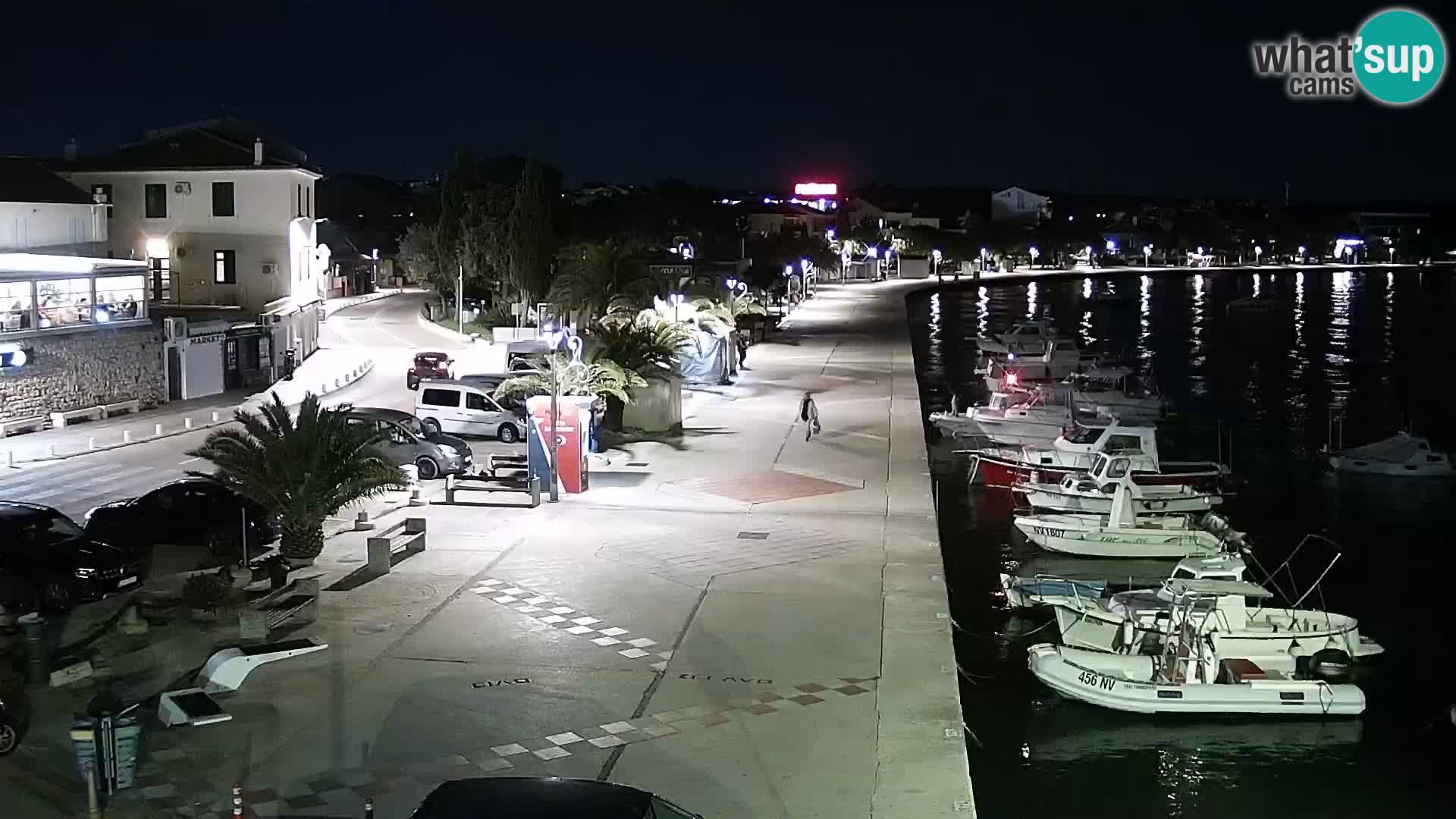 Novalja spletna kamera promenada