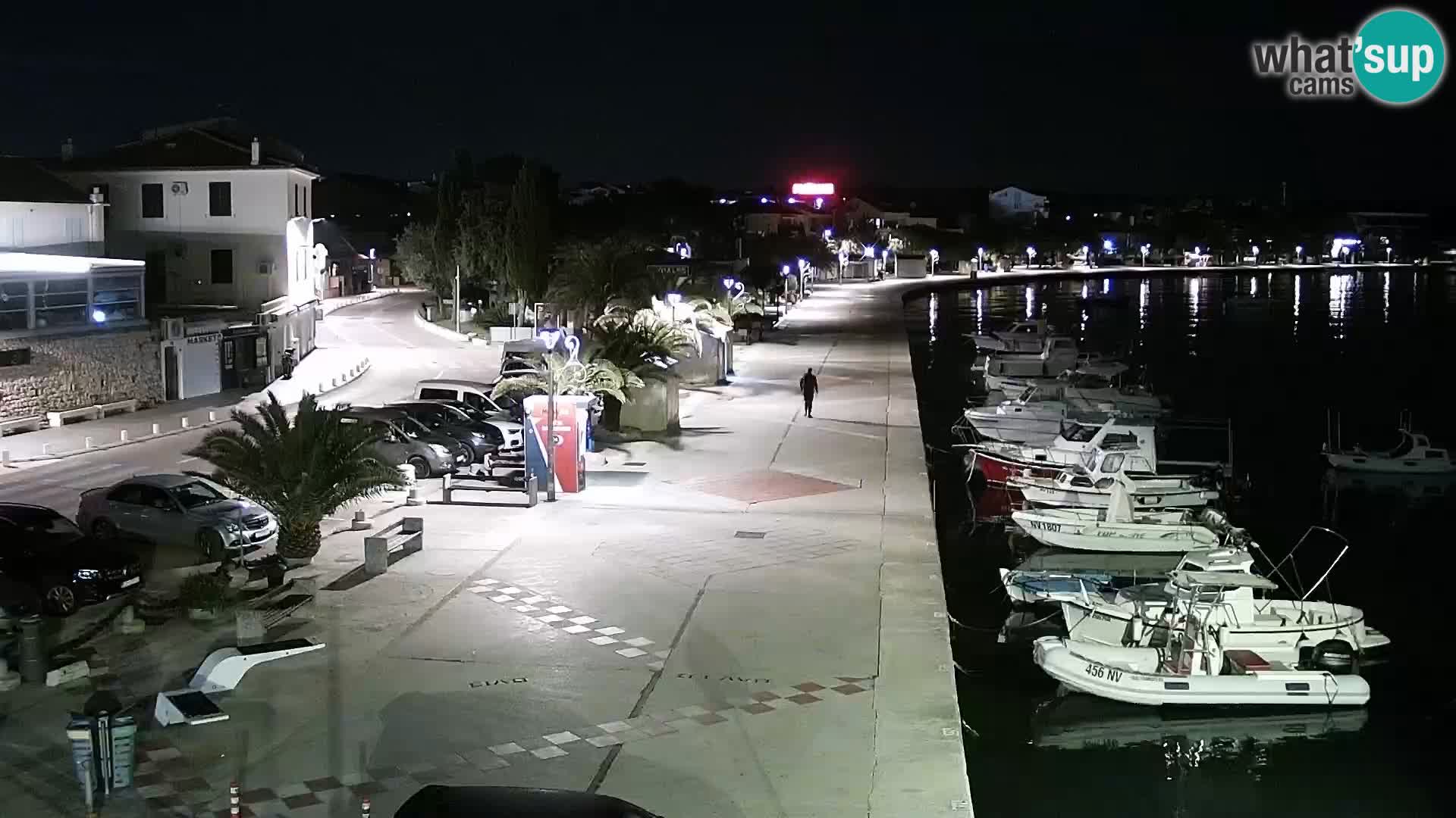 Webcam Novalja seaside promenade