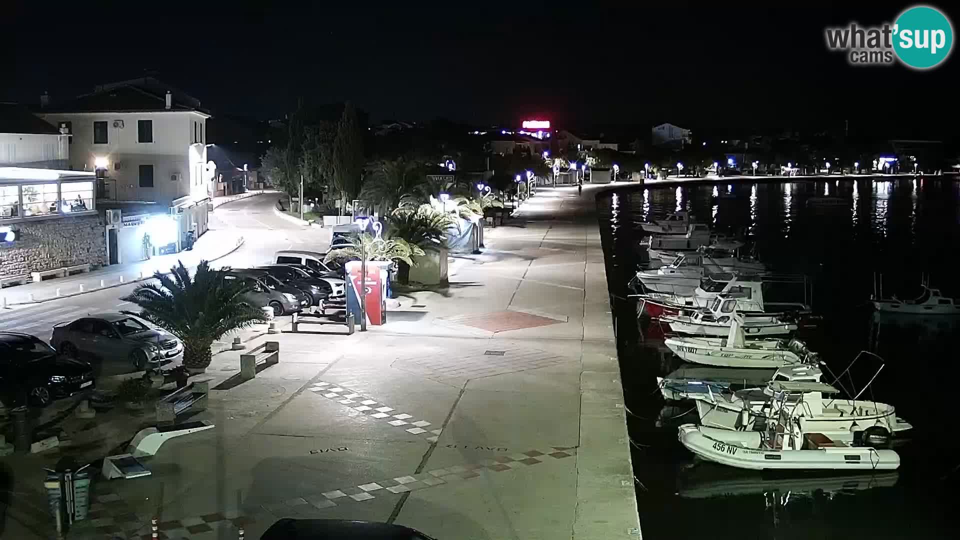 Webcam Novalja seaside promenade