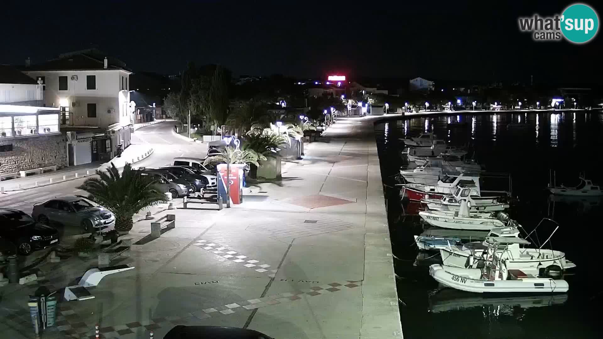 Webcam Novalja seaside promenade