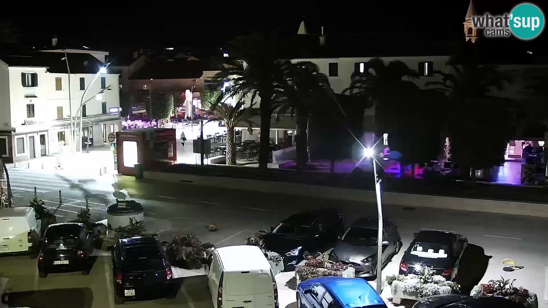 Webcam Novalja seaside promenade