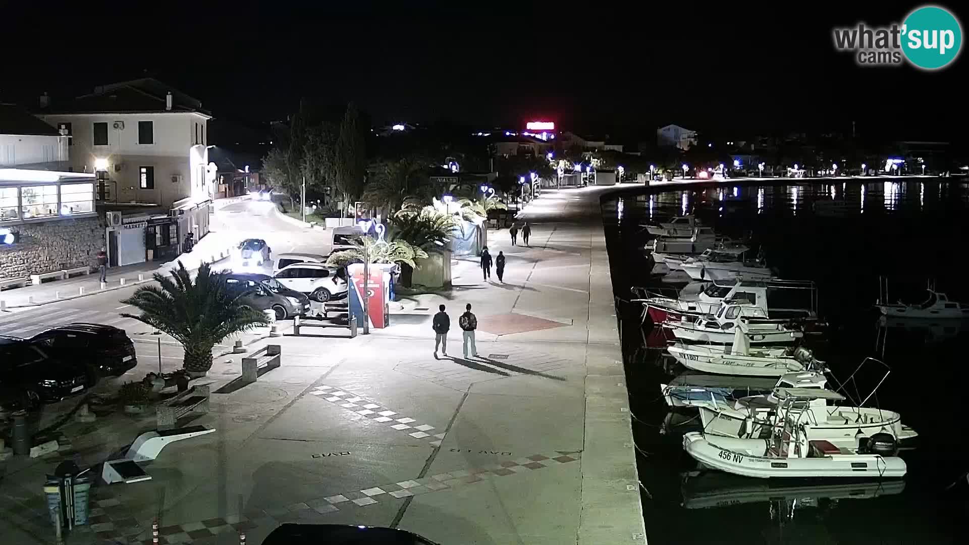 Novalja spletna kamera promenada