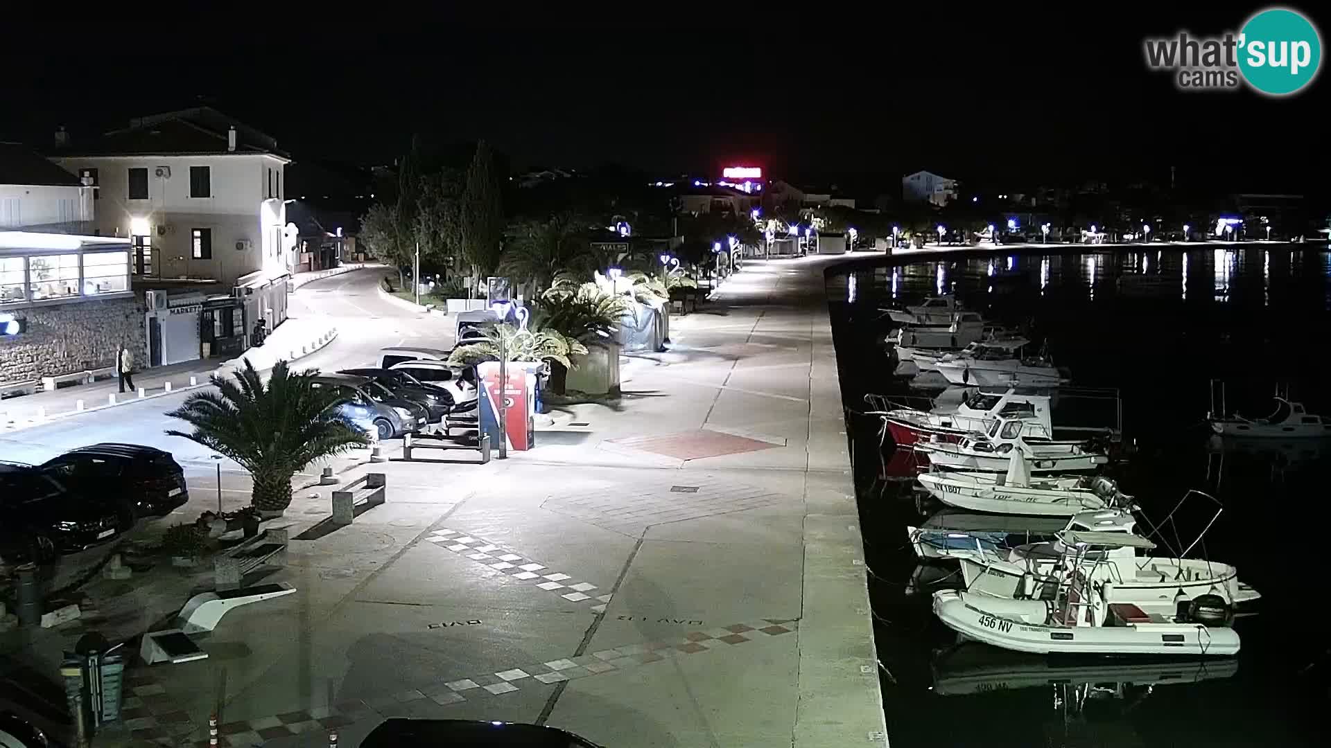 Web kamera Novalja promenada