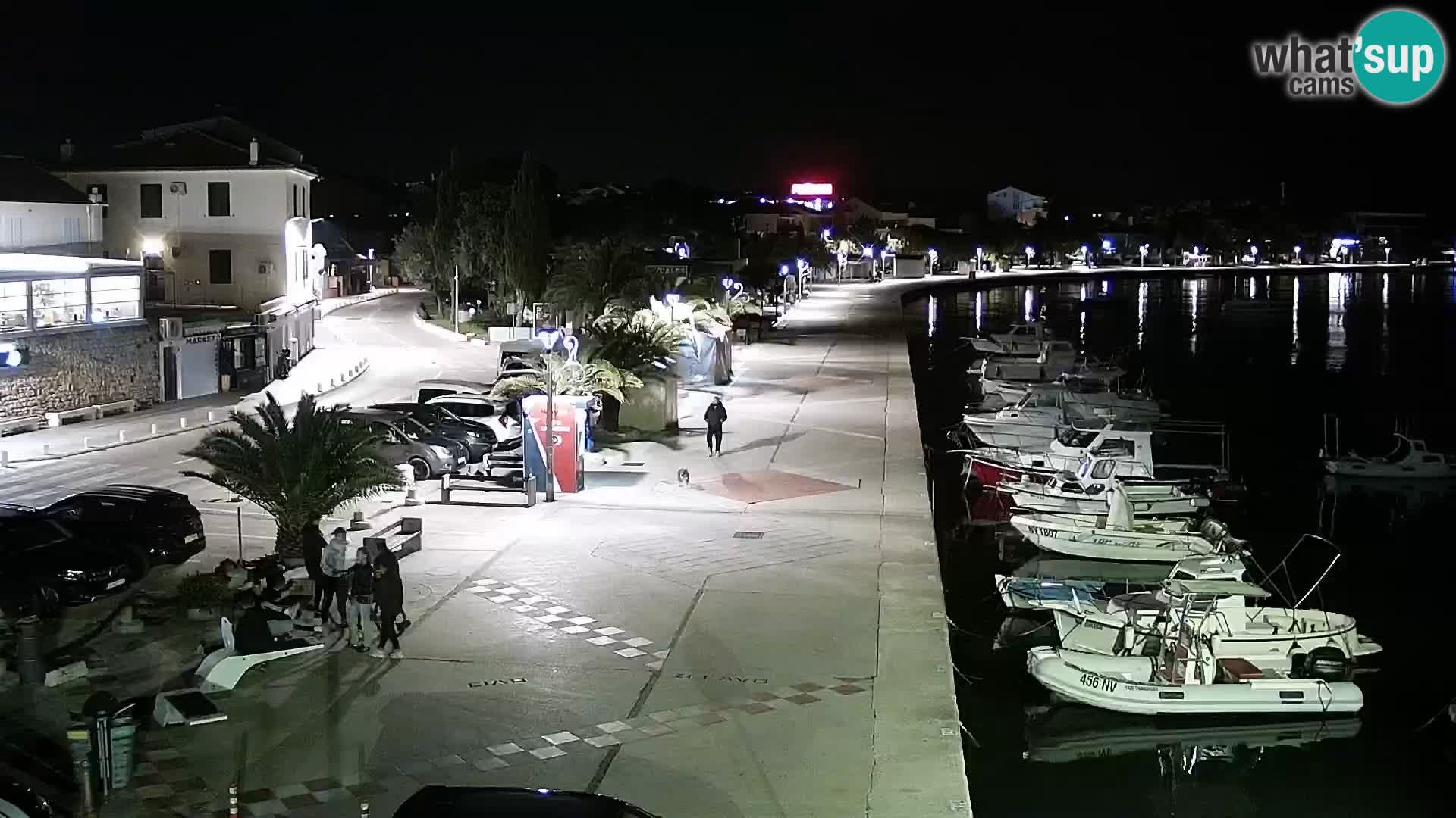 Webcam Novalja seaside promenade