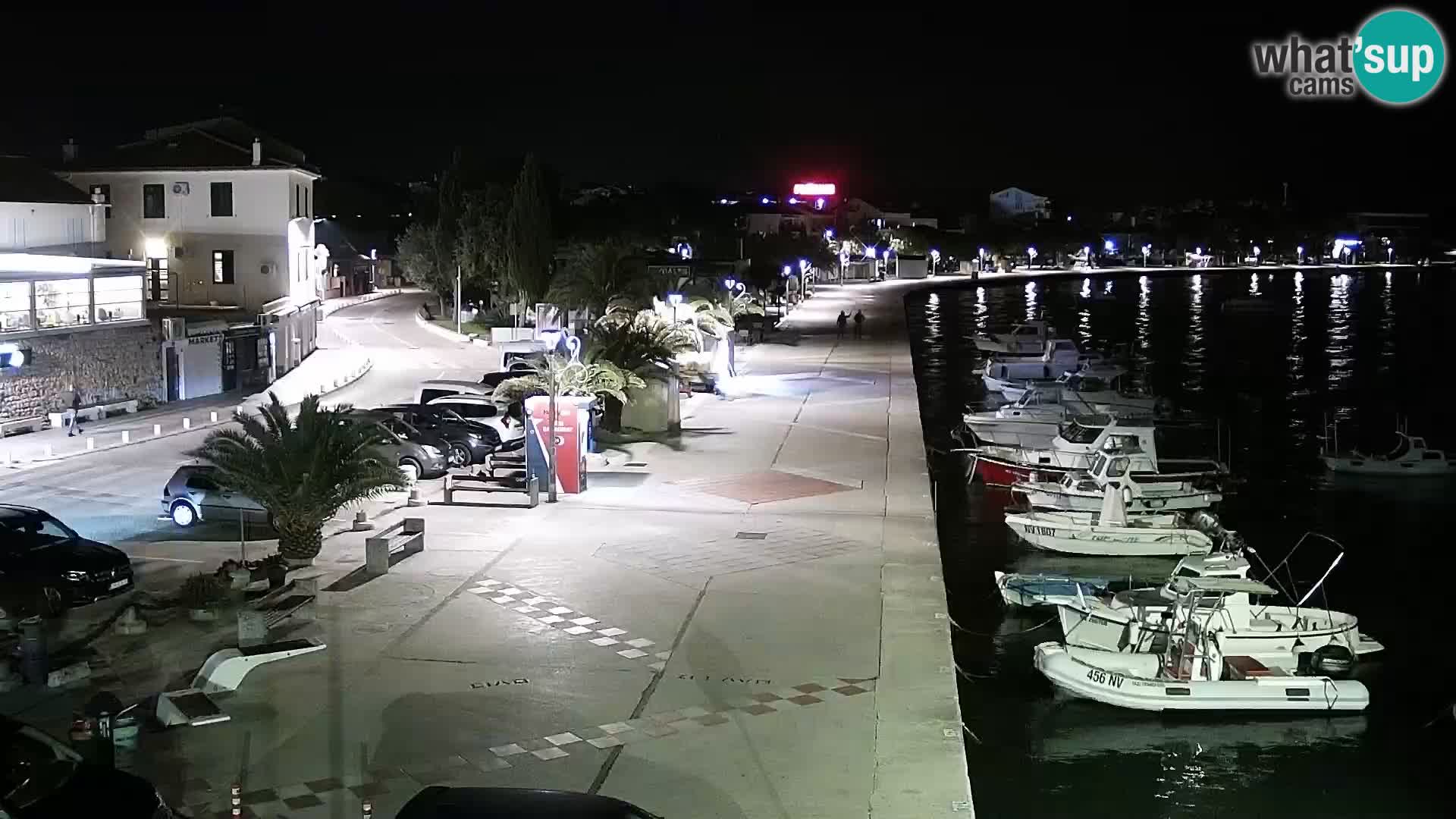 Webcam Novalja seaside promenade