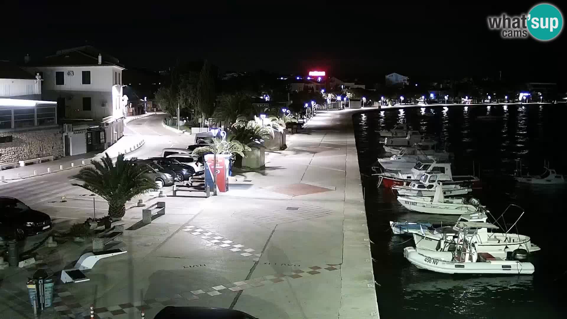 Webcam Novalja seaside promenade
