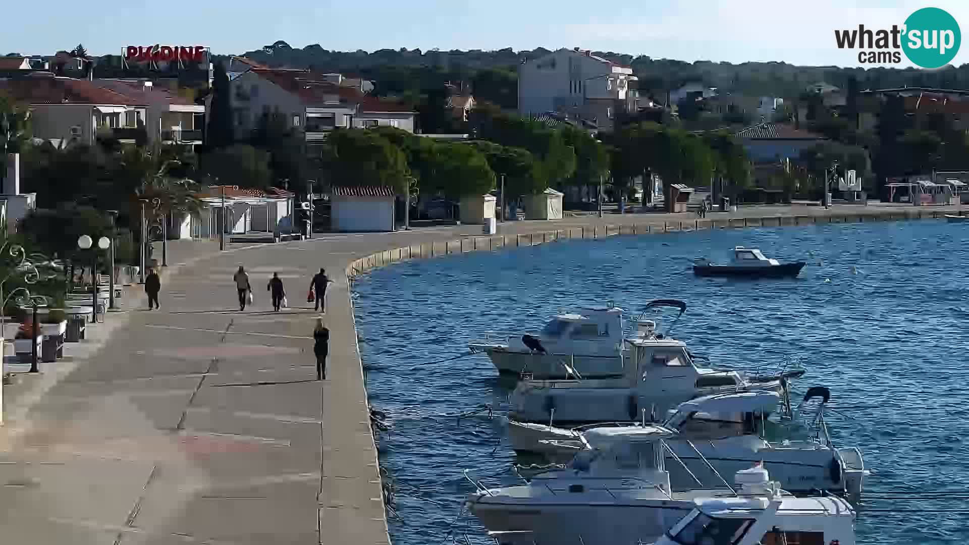 Novalja spletna kamera promenada