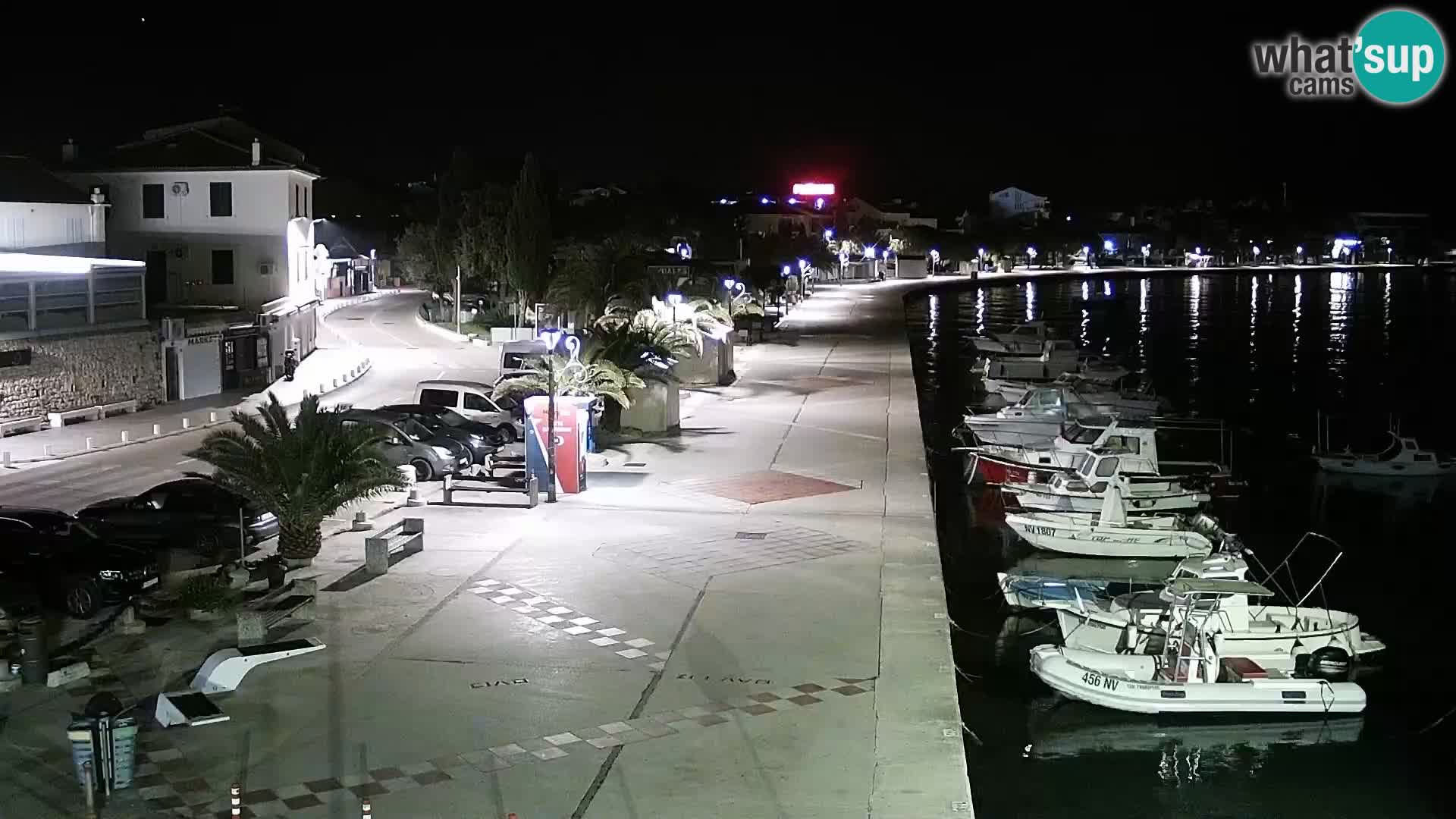 Webcam Novalja seaside promenade