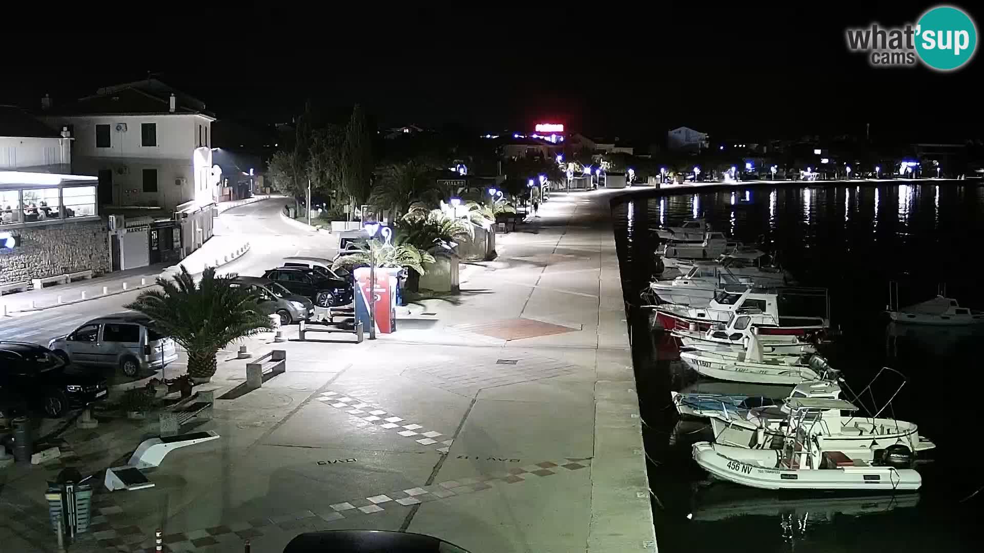 Web kamera Novalja promenada