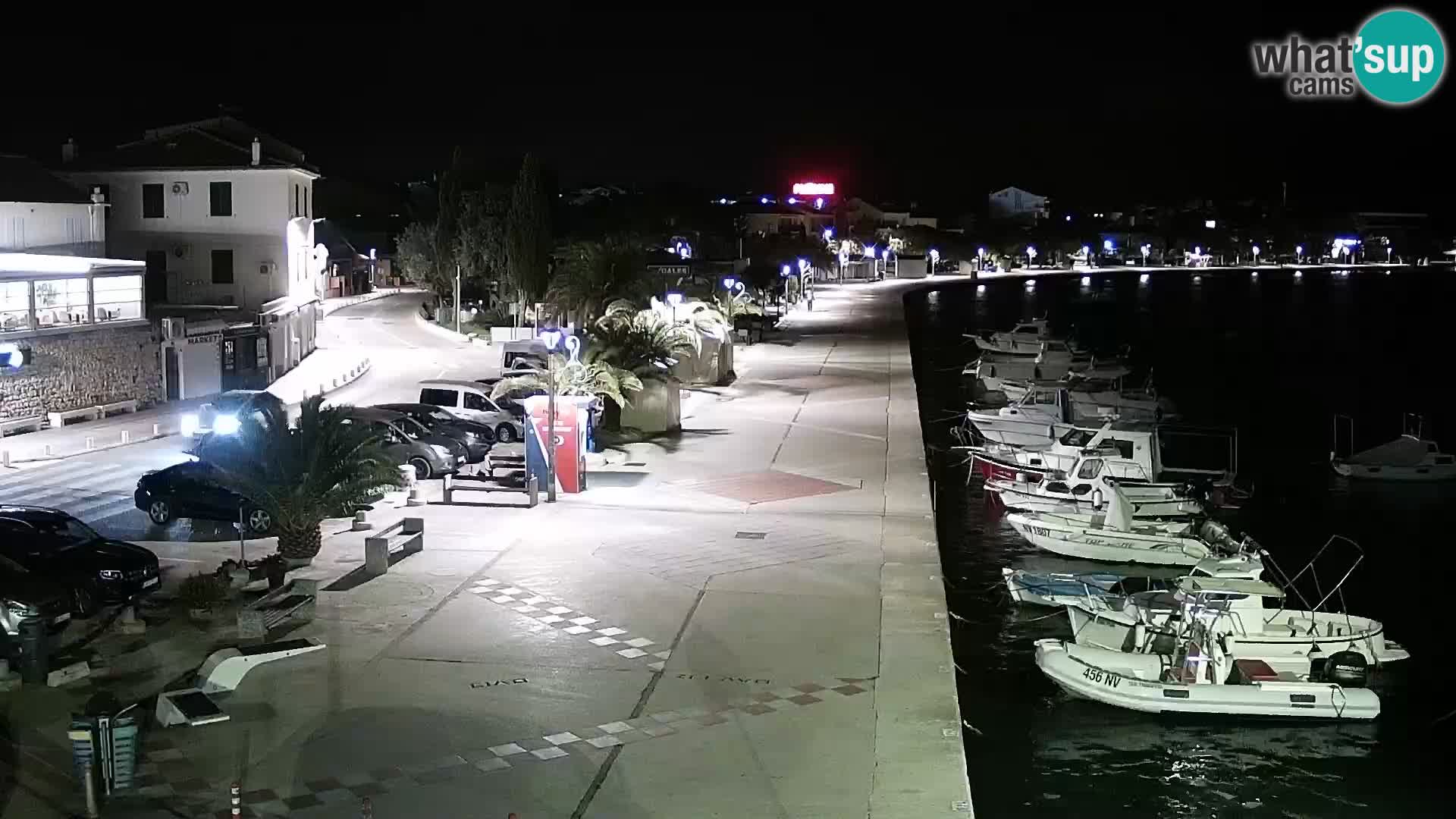 Webcam Novalja seaside promenade