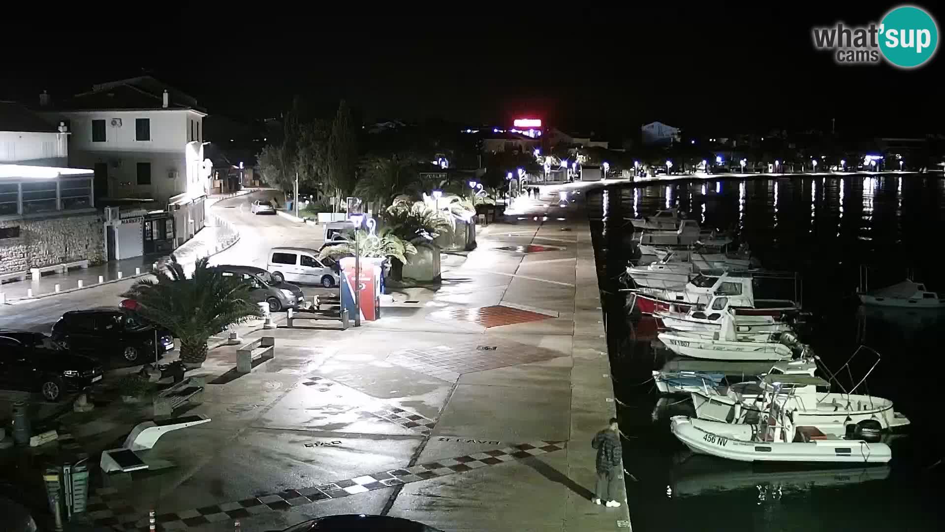 Webcam Novalja seaside promenade