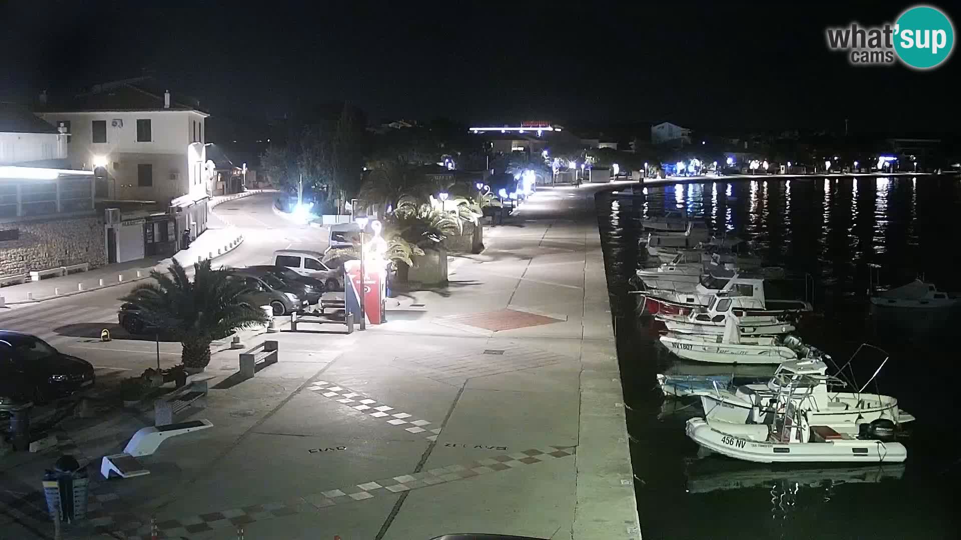 Webcam Novalja seaside promenade