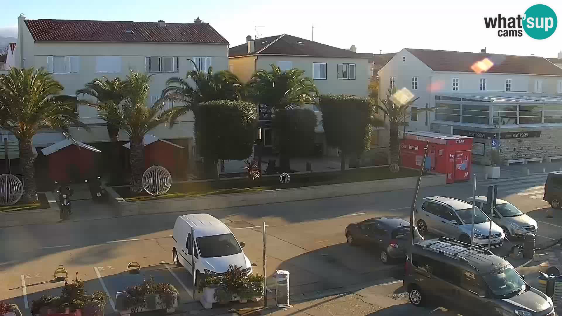 Webcam Novalja seaside promenade