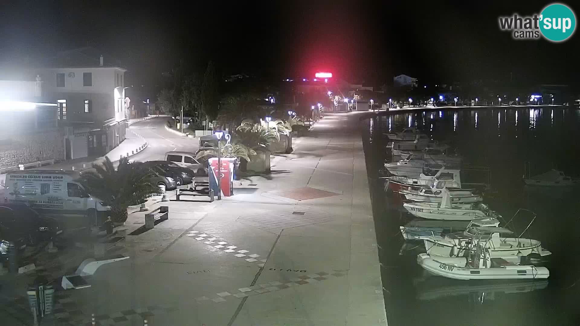 Novalja spletna kamera promenada