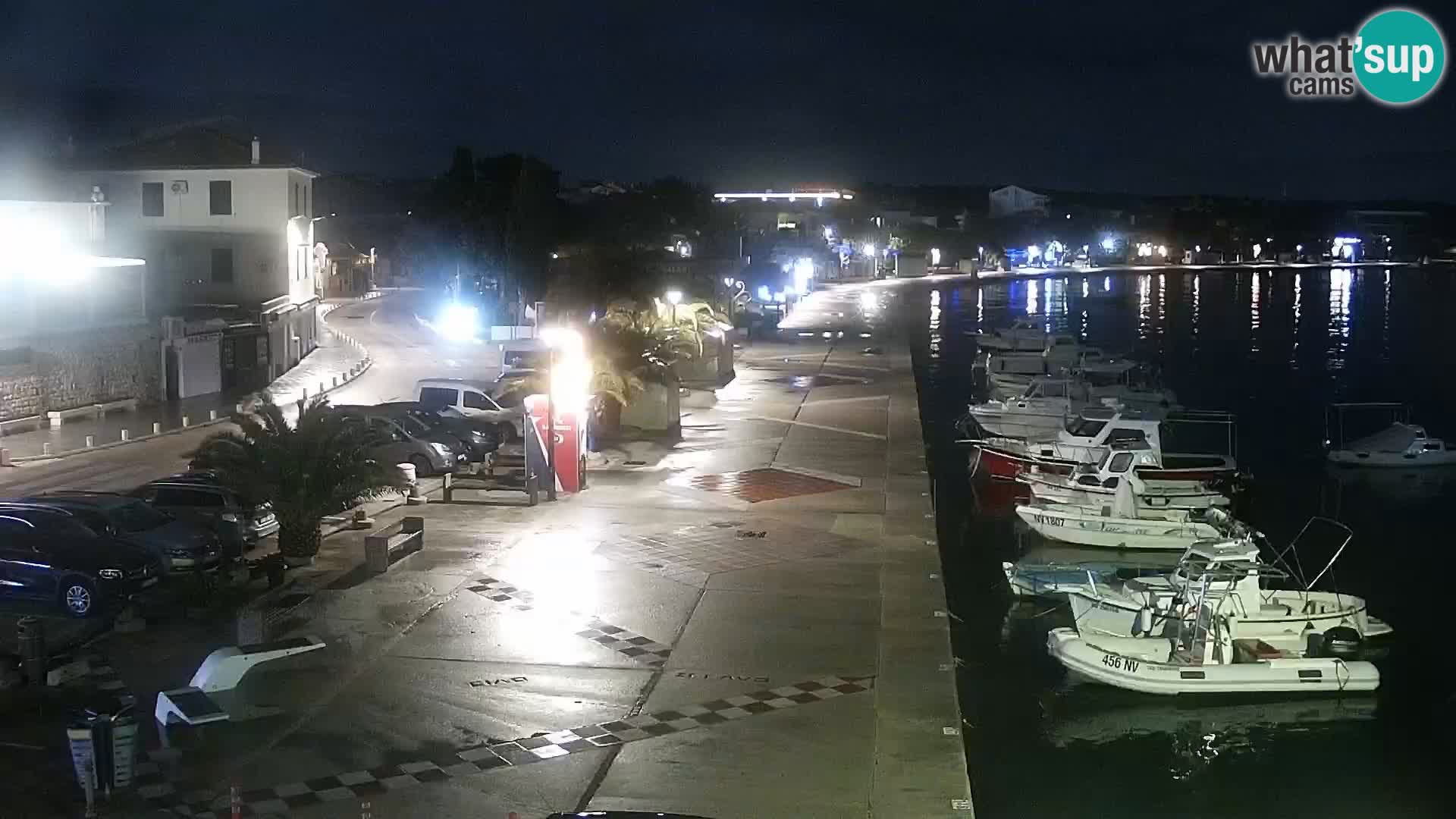 Webcam Novalja seaside promenade