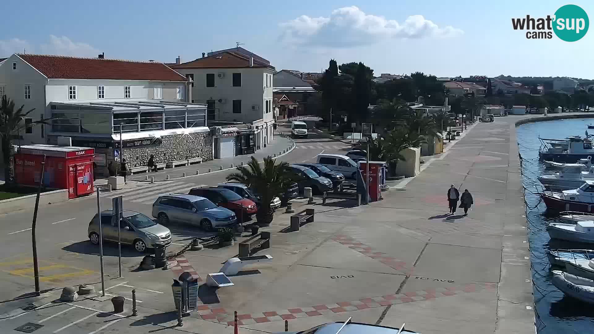 Novalja spletna kamera promenada