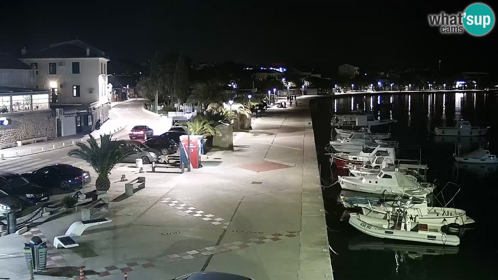 Webcam Novalja seaside promenade
