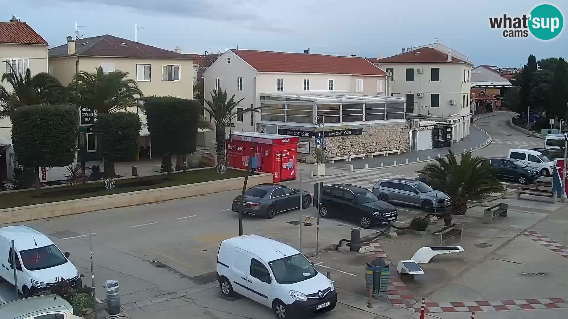 Webcam Novalja seaside promenade