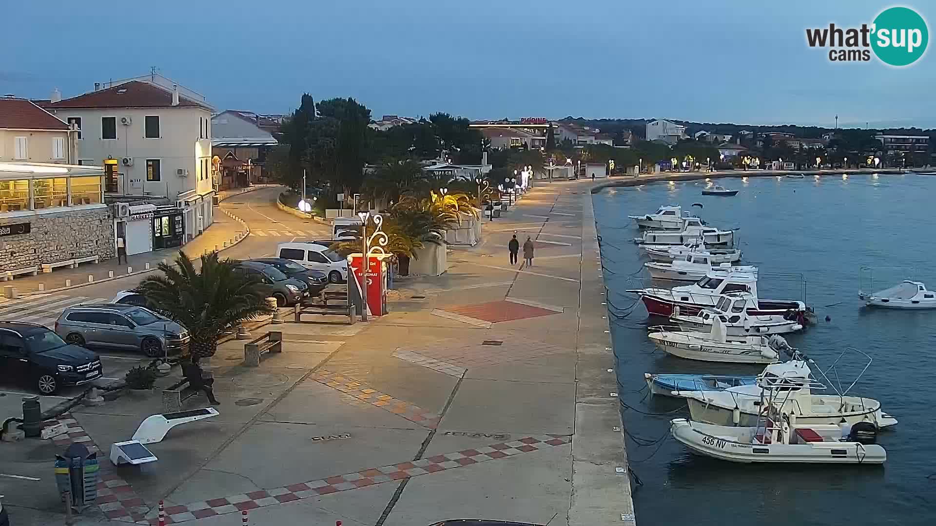 Web kamera Novalja promenada