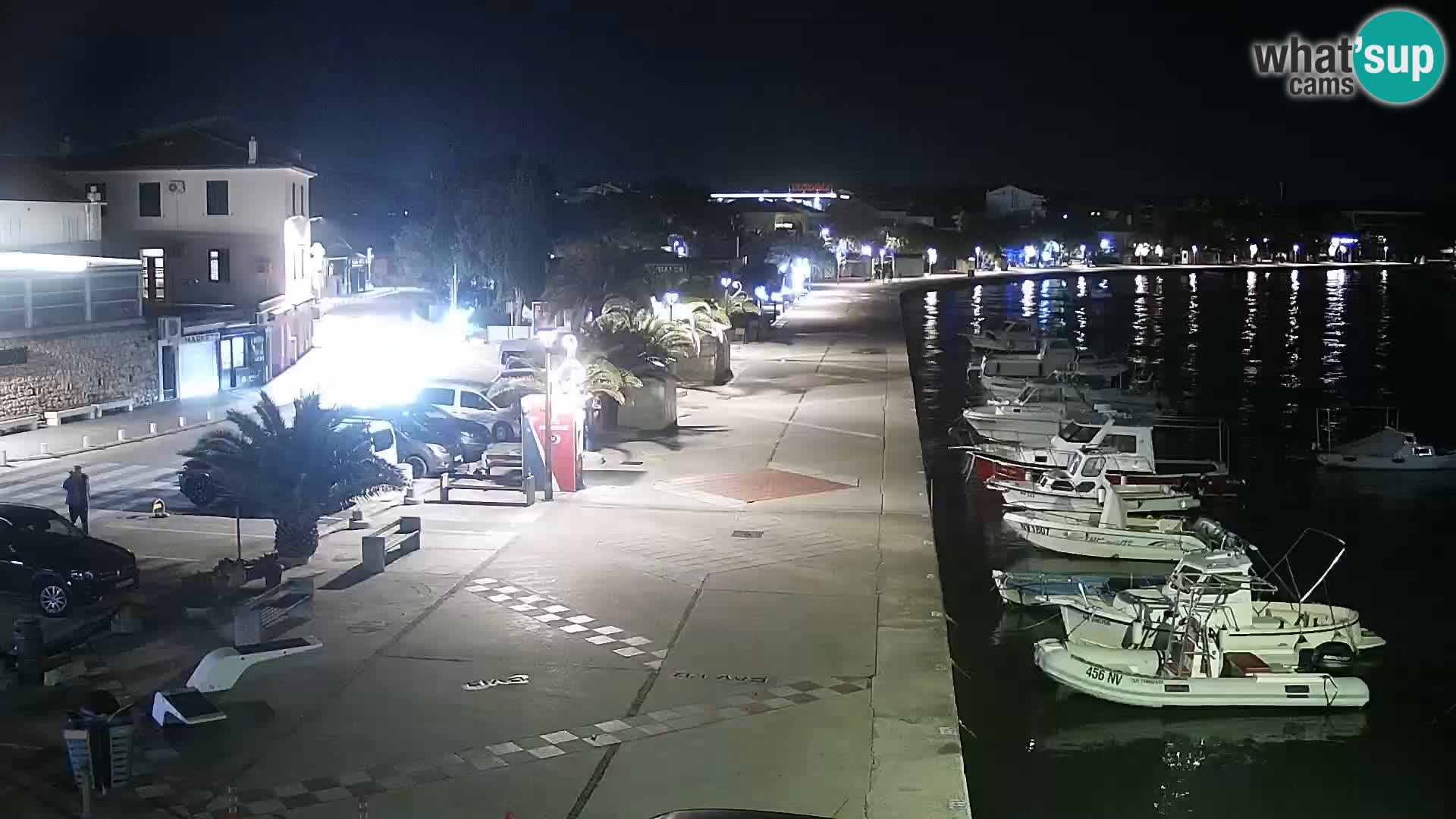 Webcam Novalja seaside promenade