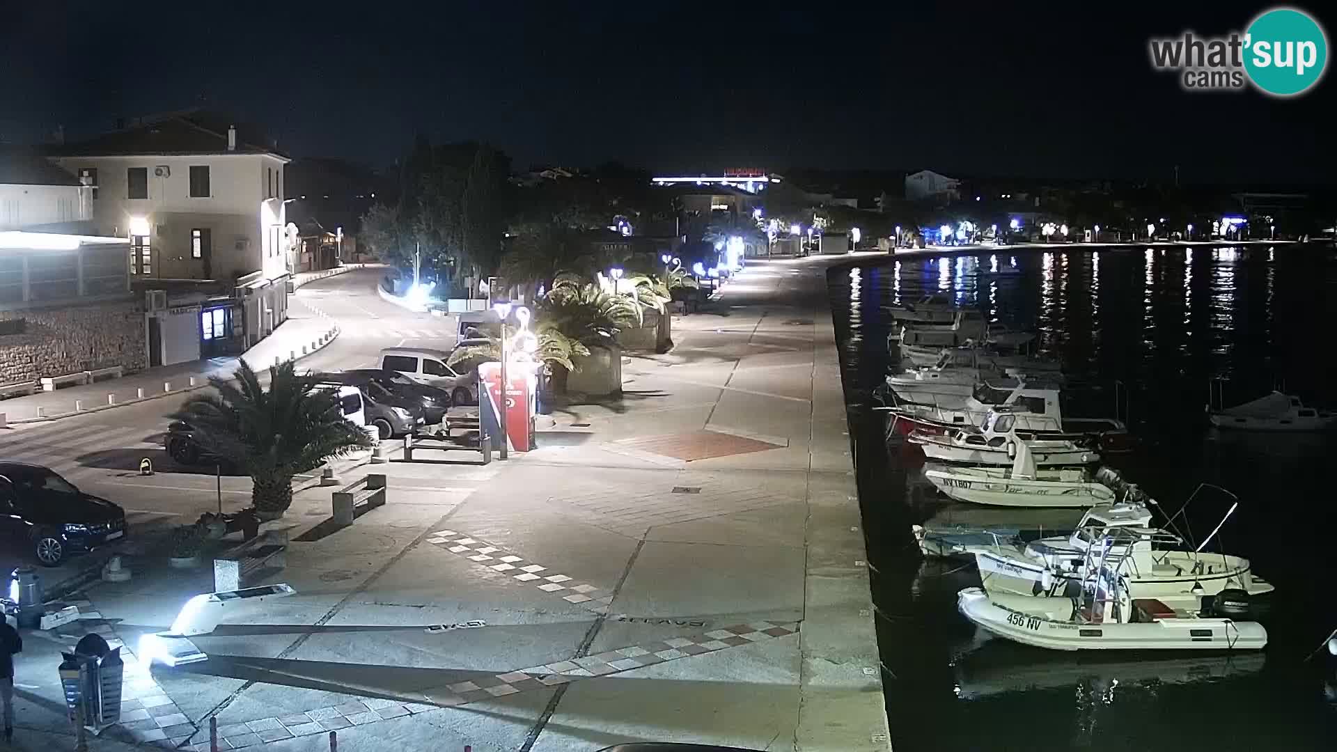 Webcam Novalja seaside promenade