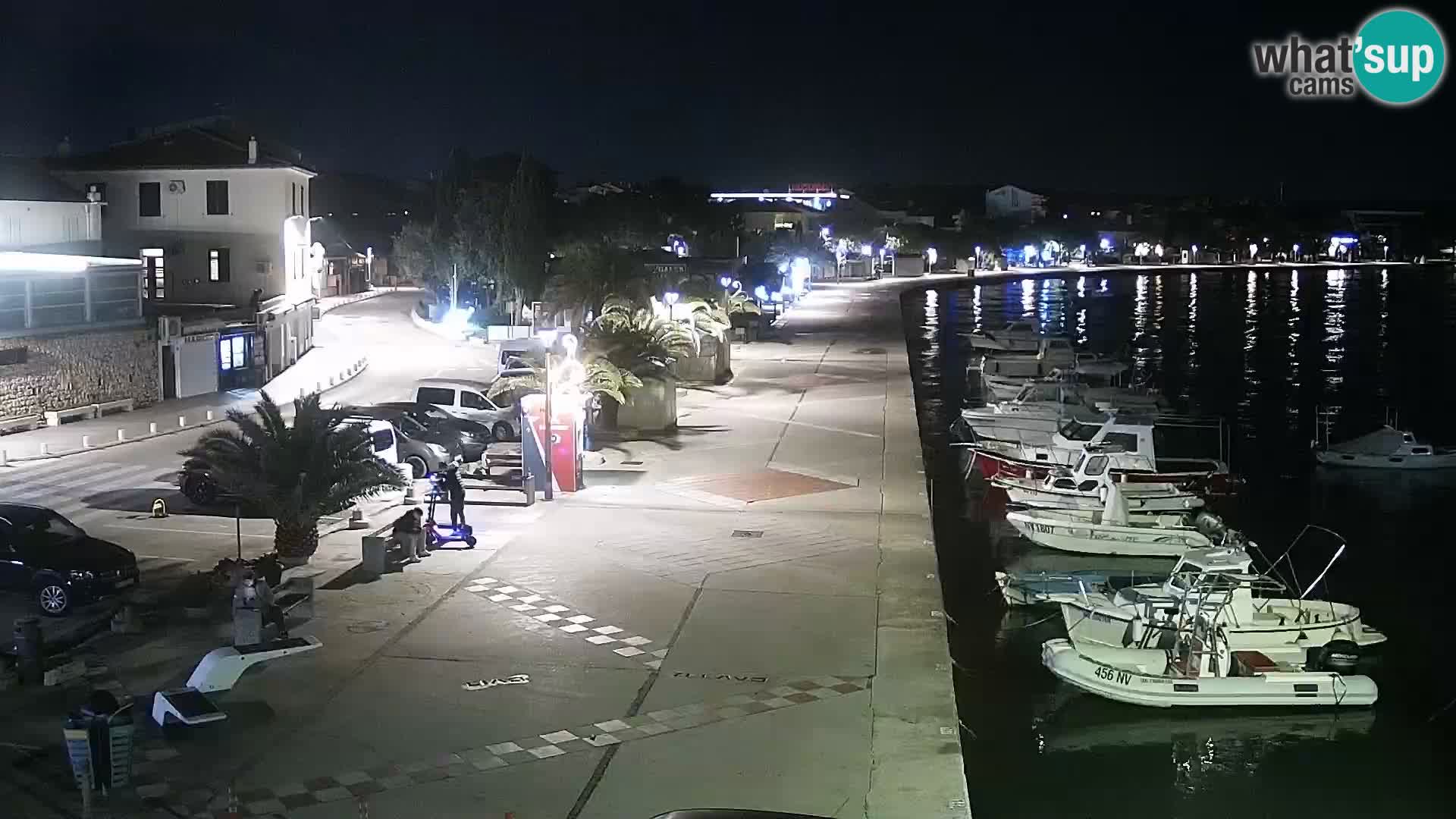 Web kamera Novalja promenada