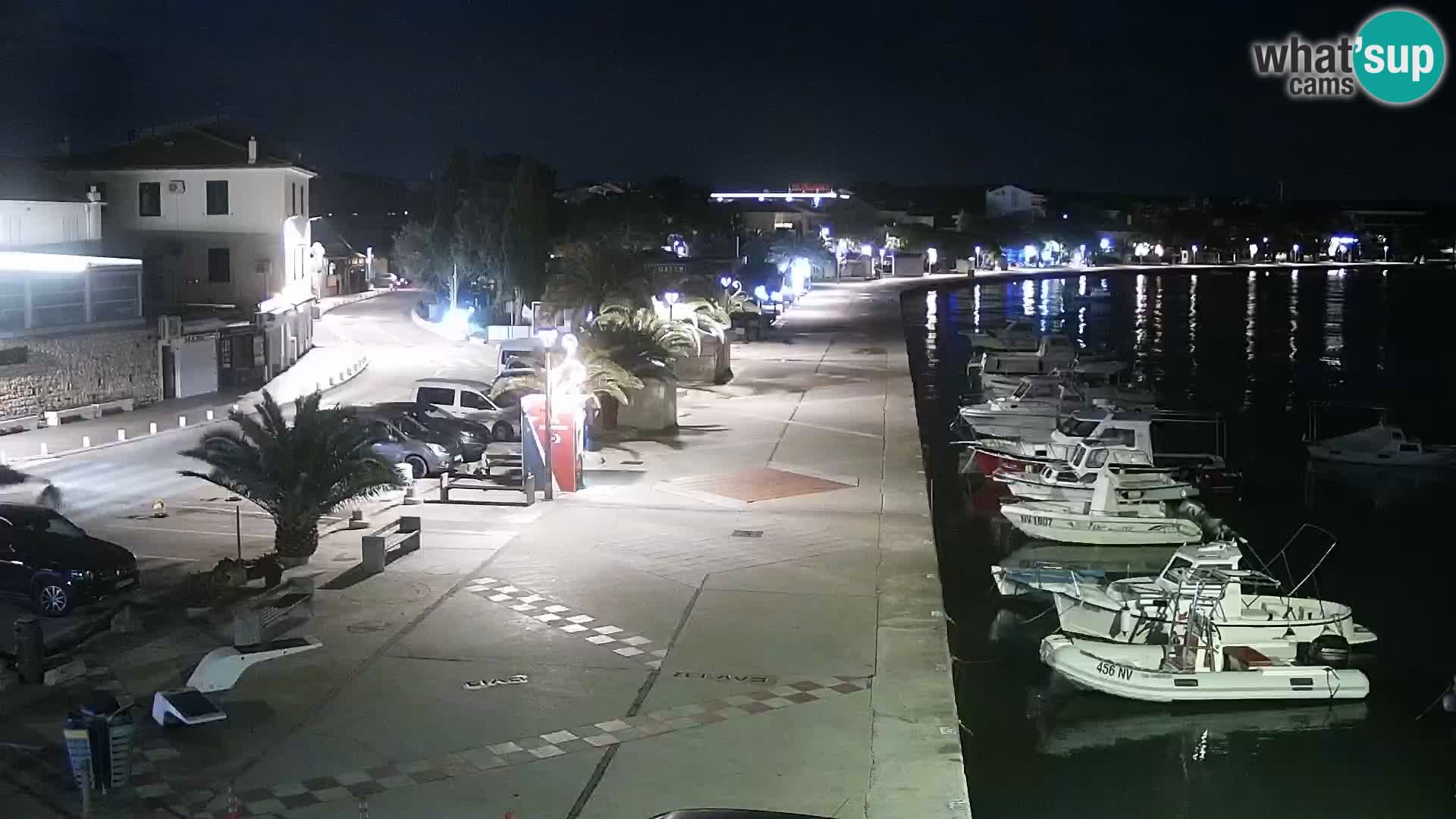 Webcam Novalja seaside promenade