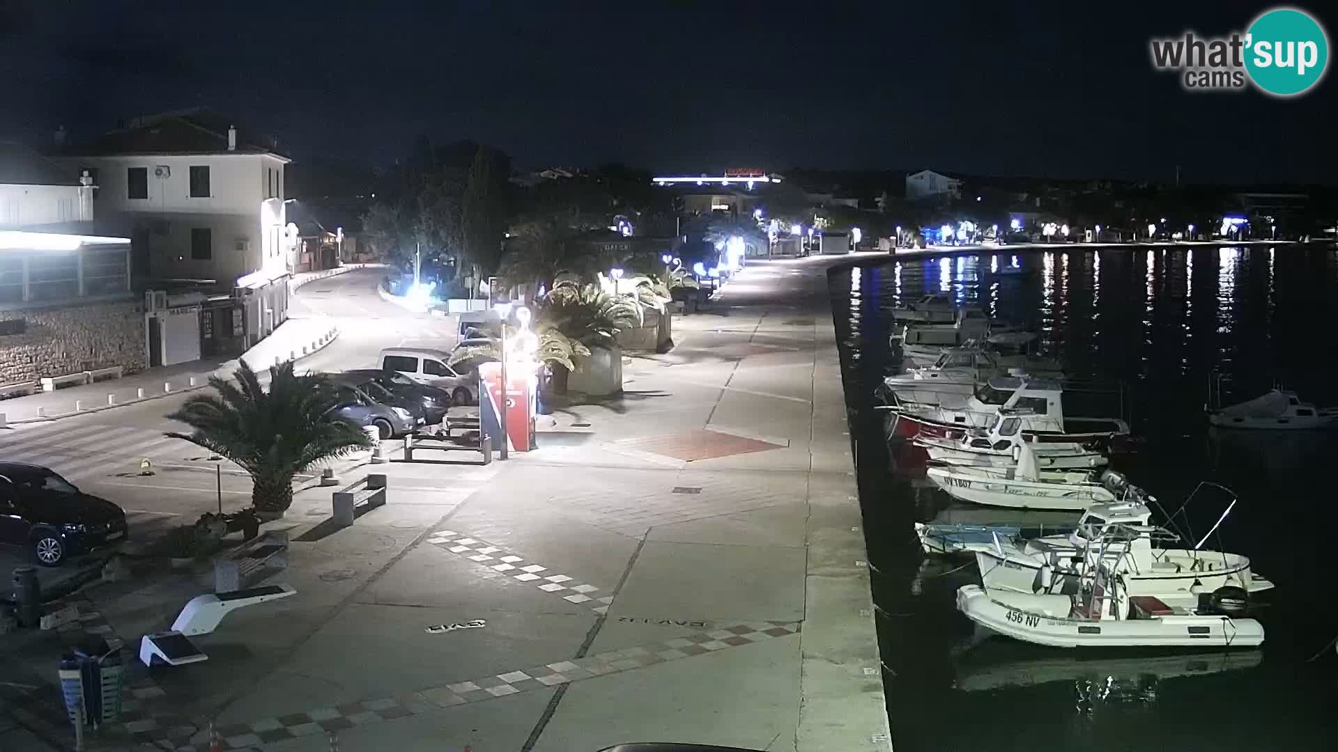 Webcam Novalja seaside promenade