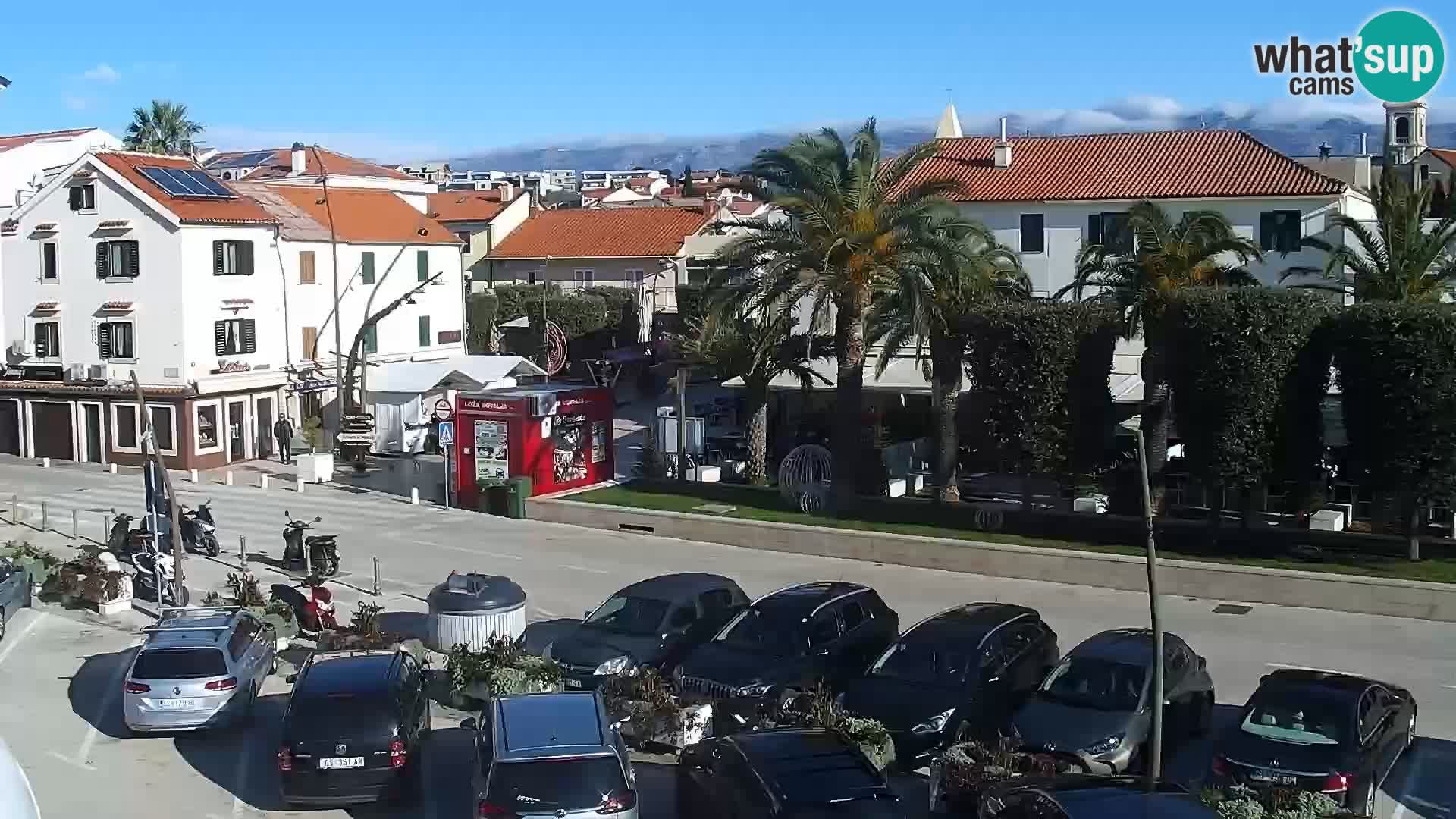 Web kamera Novalja promenada