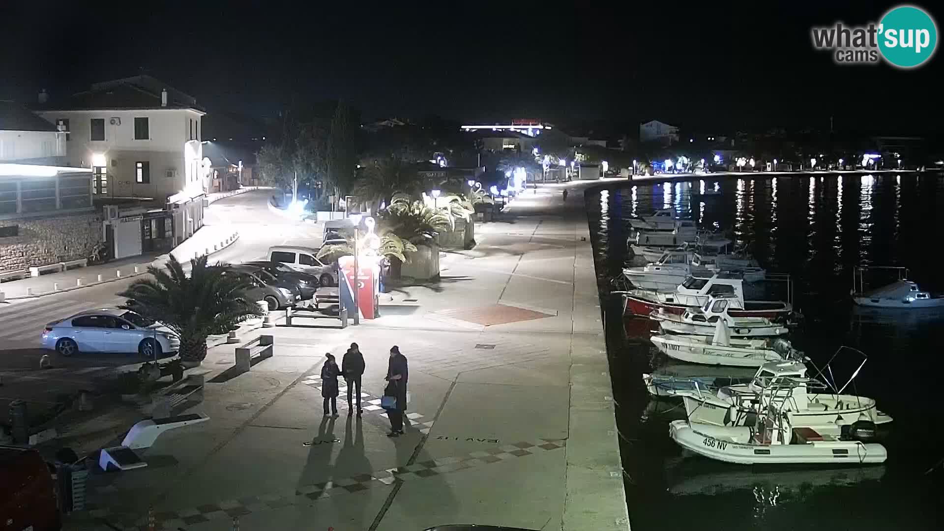 Webcam Novalja seaside promenade