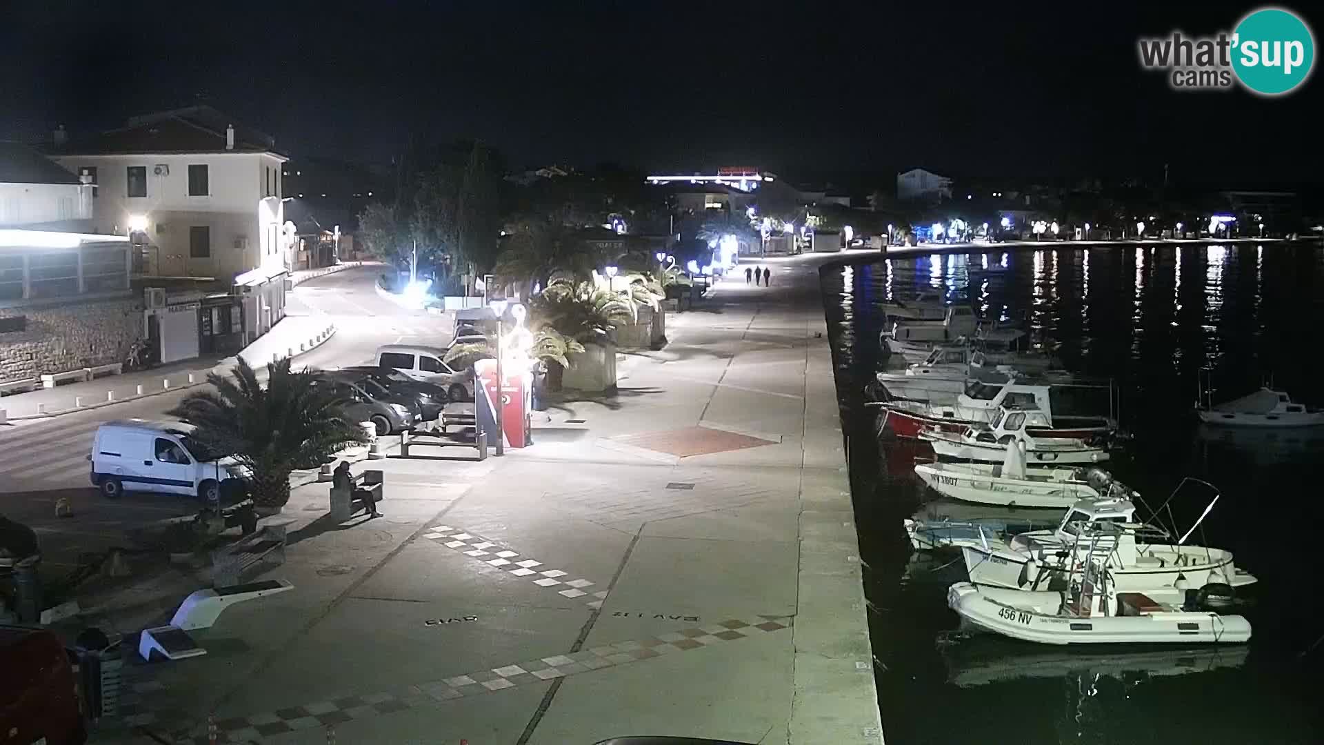 Novalja spletna kamera promenada