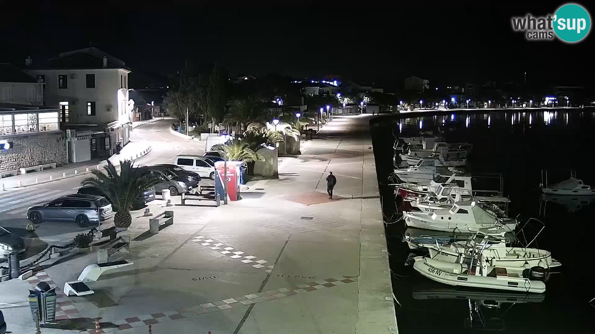 Novalja spletna kamera promenada