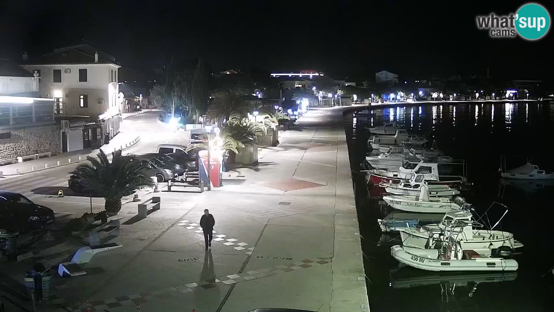 Webcam Novalja seaside promenade