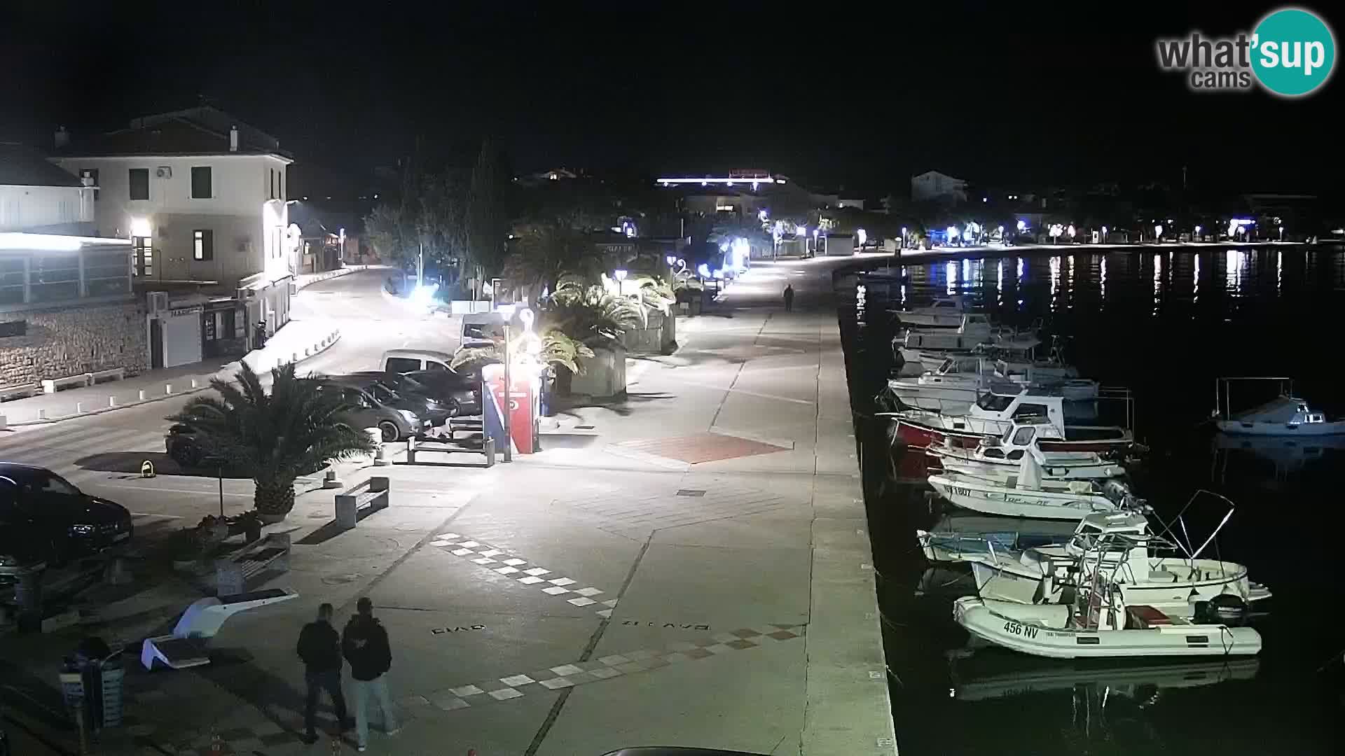 Webcam Novalja seaside promenade