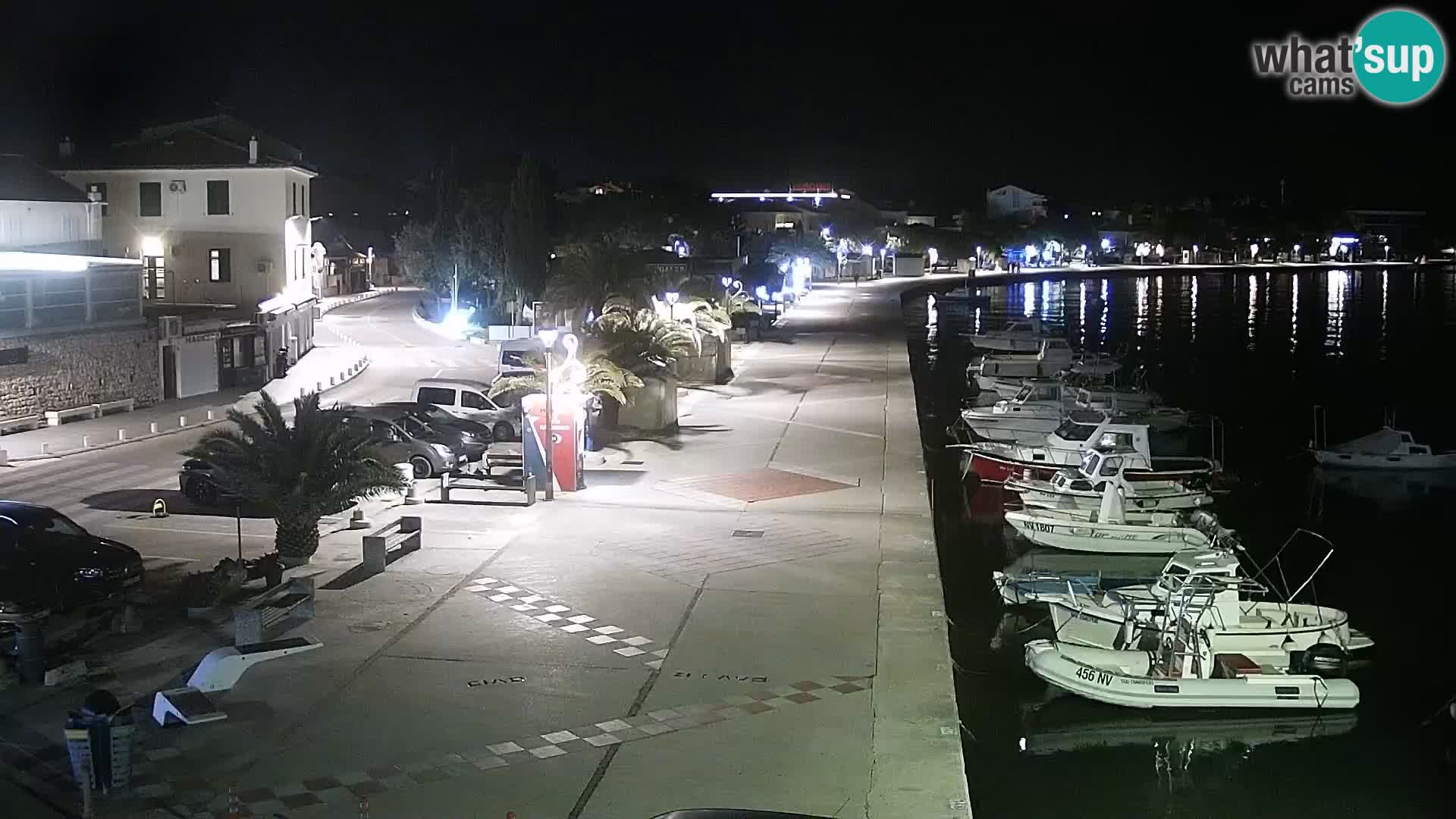 Webcam Novalja seaside promenade