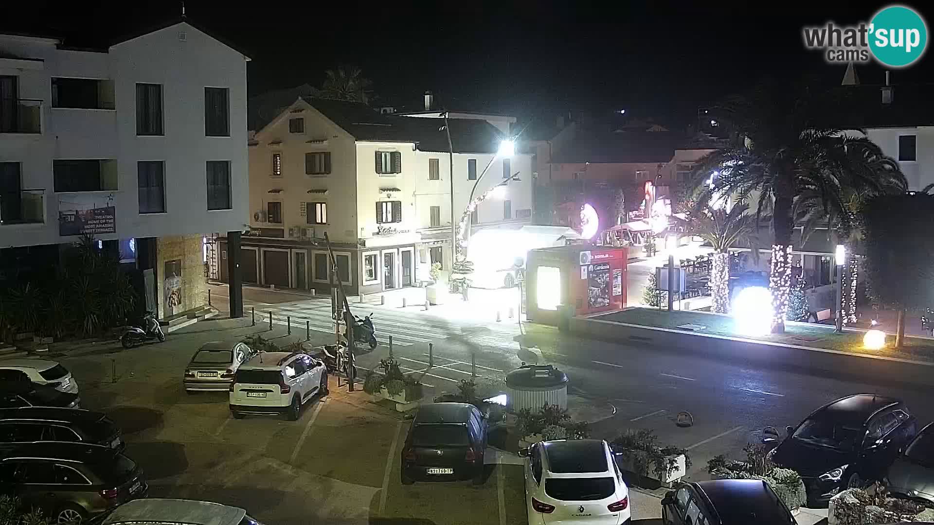 Webcam Novalja seaside promenade