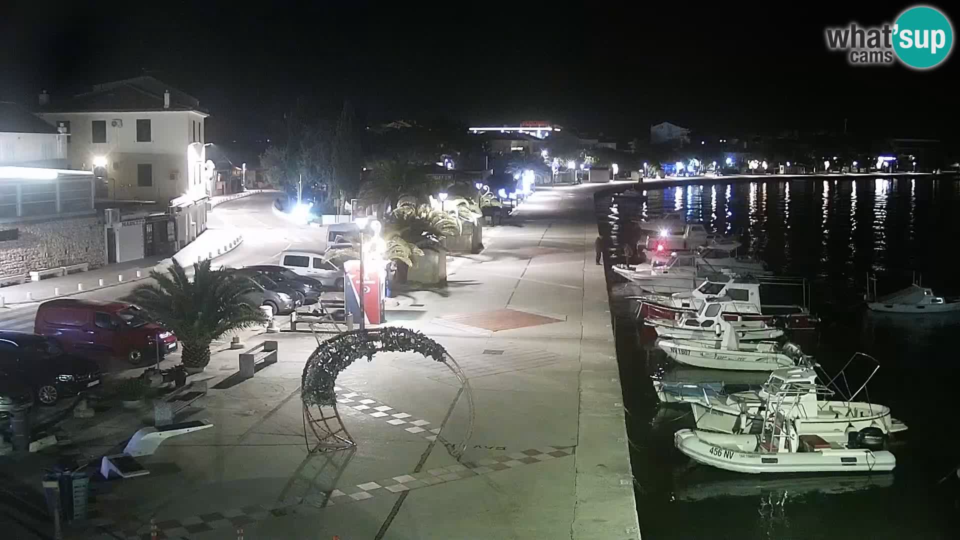 Webcam Novalja seaside promenade