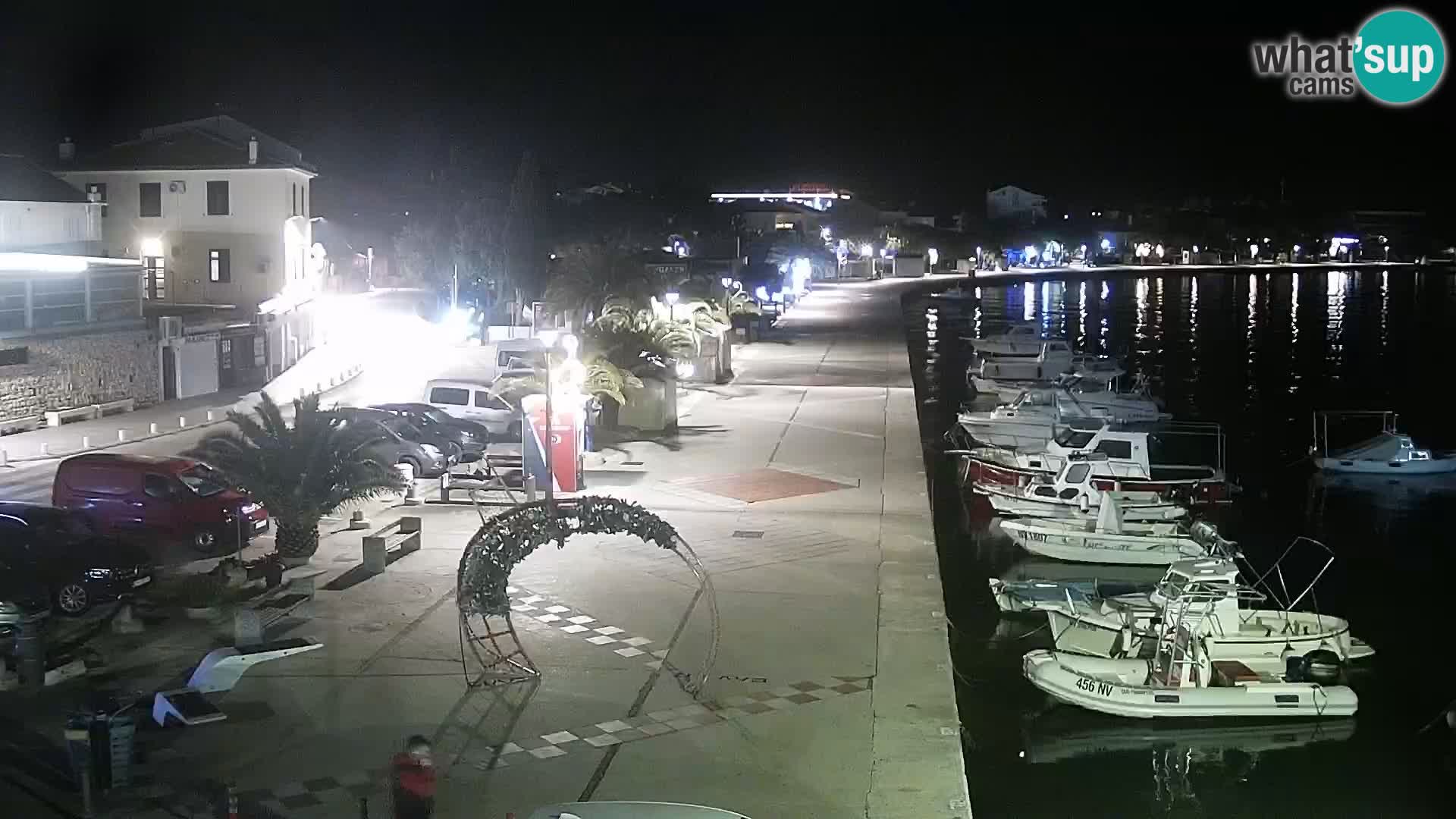 Webcam Novalja seaside promenade