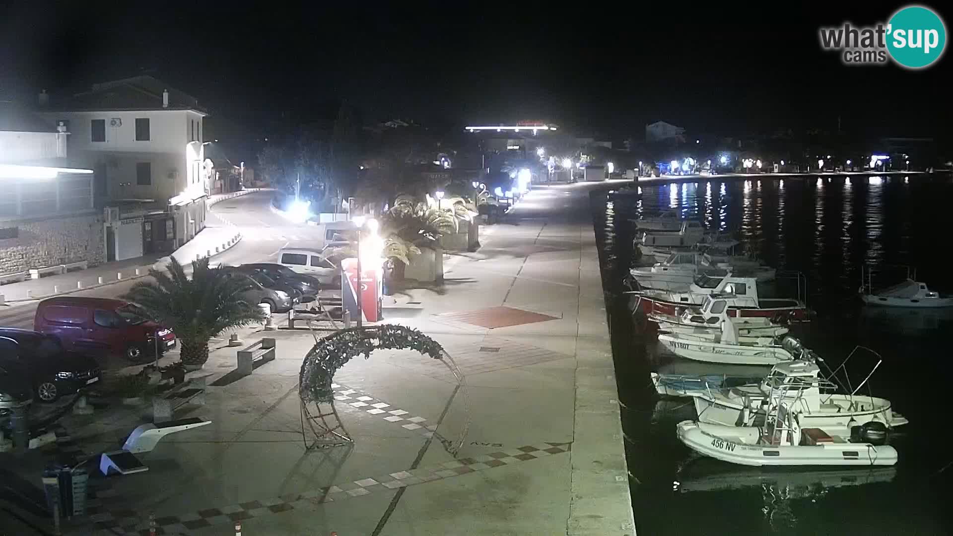 Webcam Novalja seaside promenade