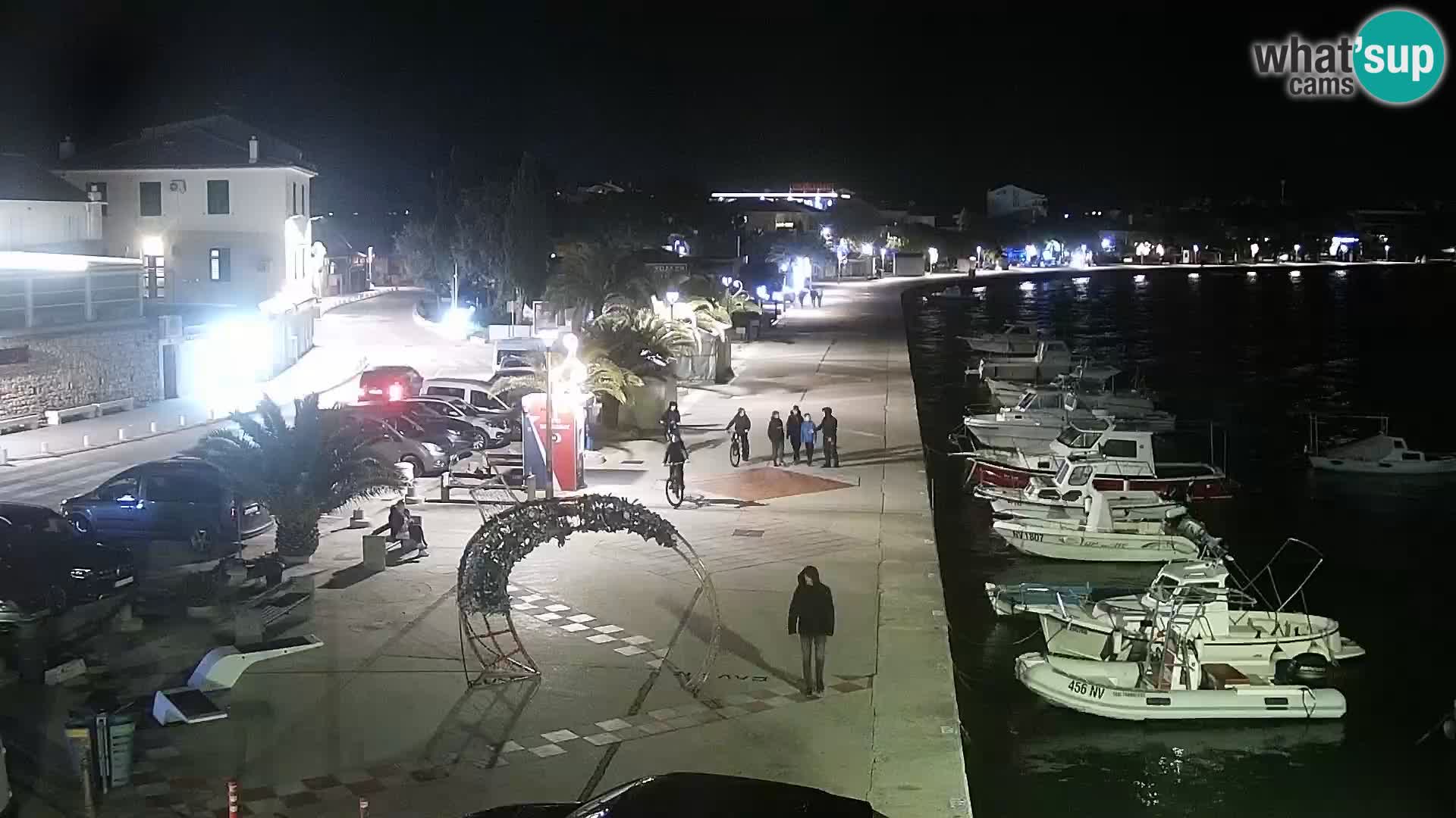 Webcam Novalja seaside promenade