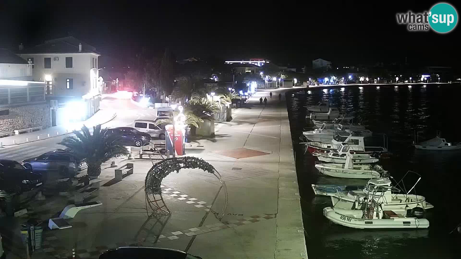 Webcam Novalja seaside promenade