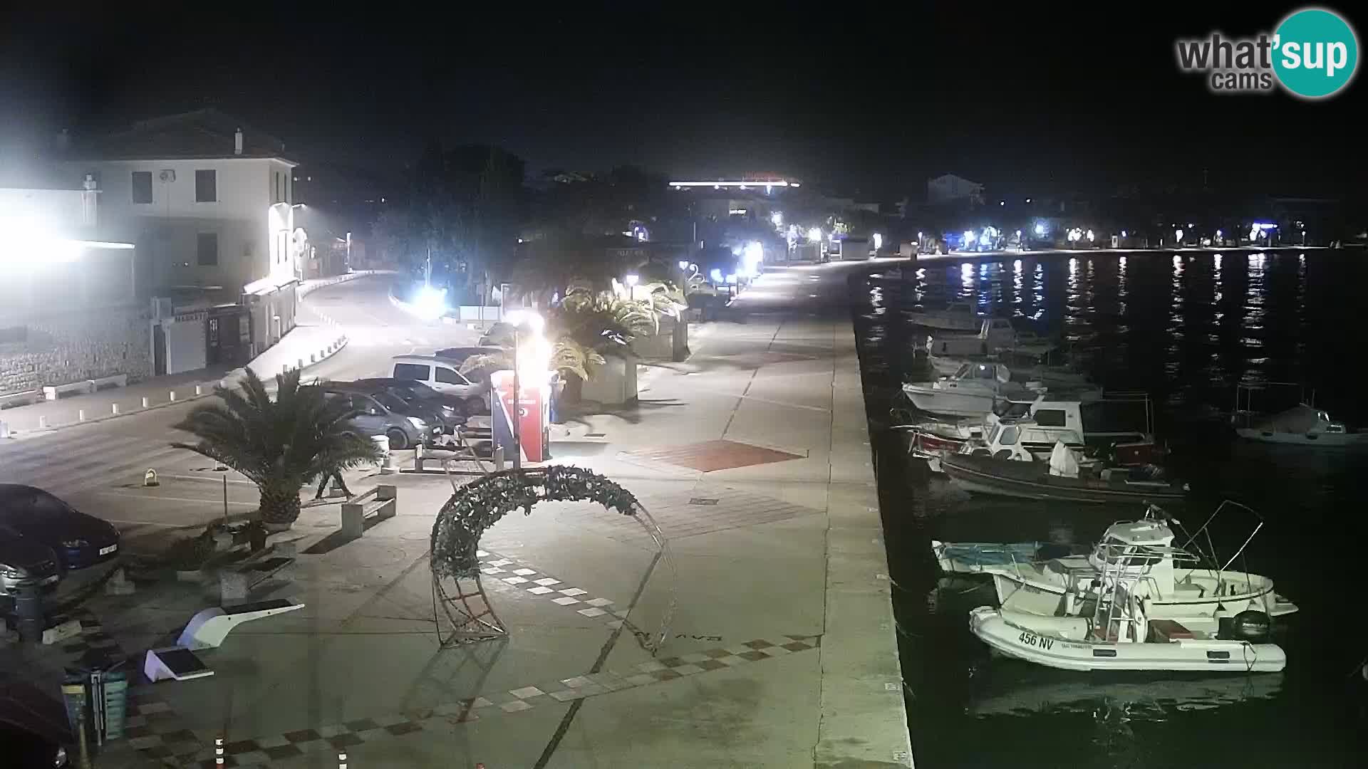 Webcam Novalja seaside promenade